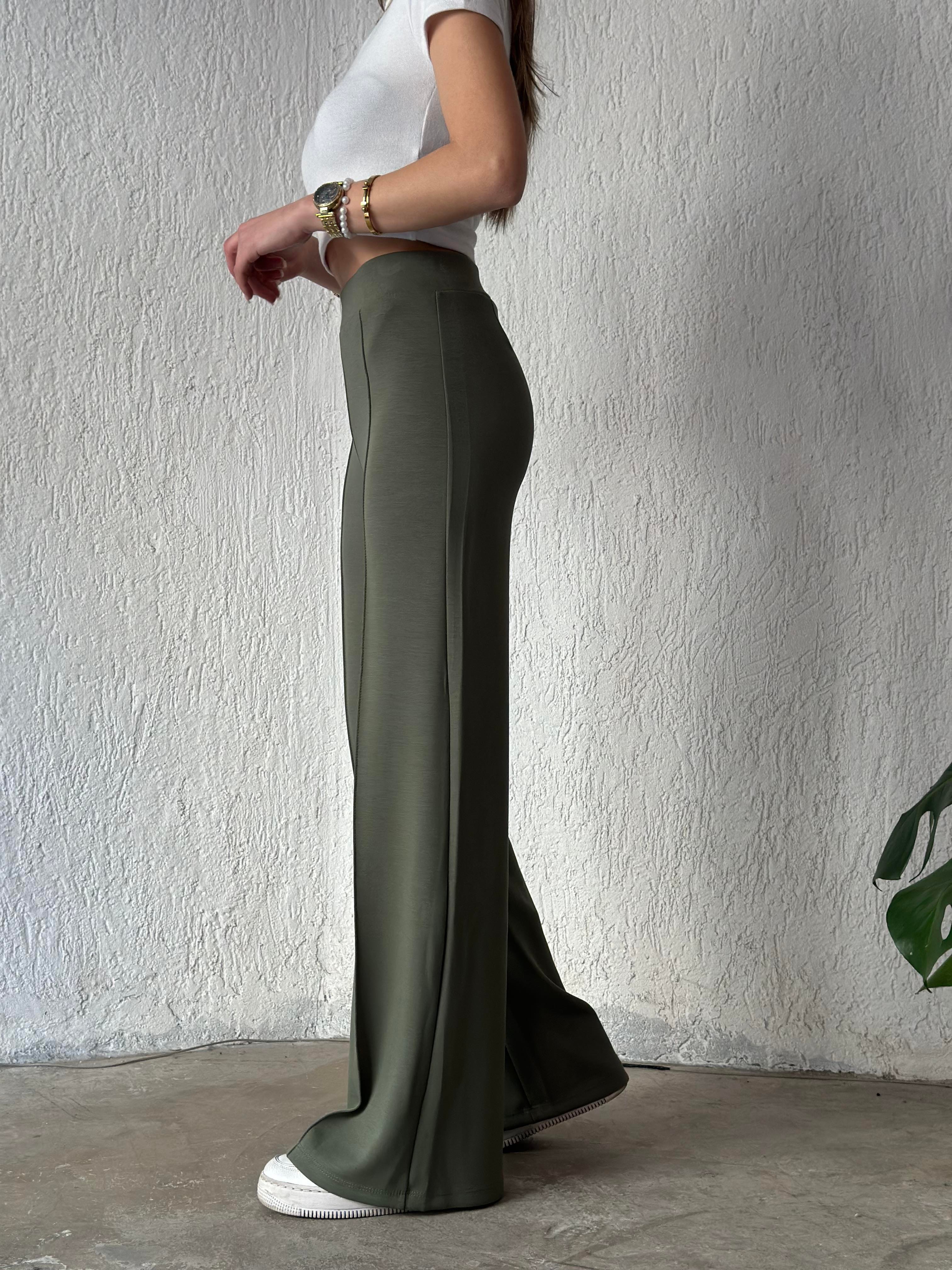 Oysho Palazzo Eşofman Altı - Yeşil - Dominatrend