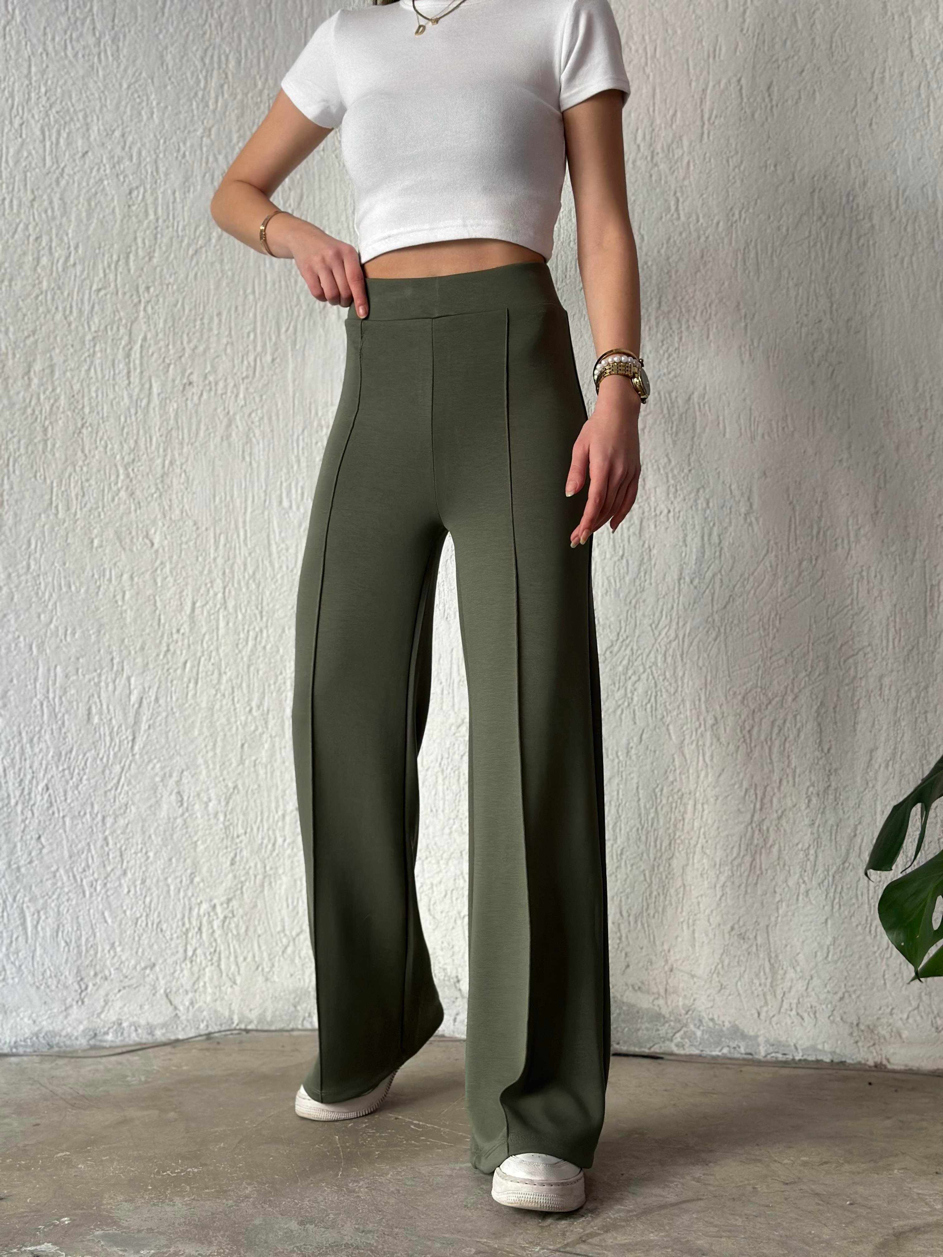 Oysho Palazzo Eşofman Altı - Yeşil - Dominatrend