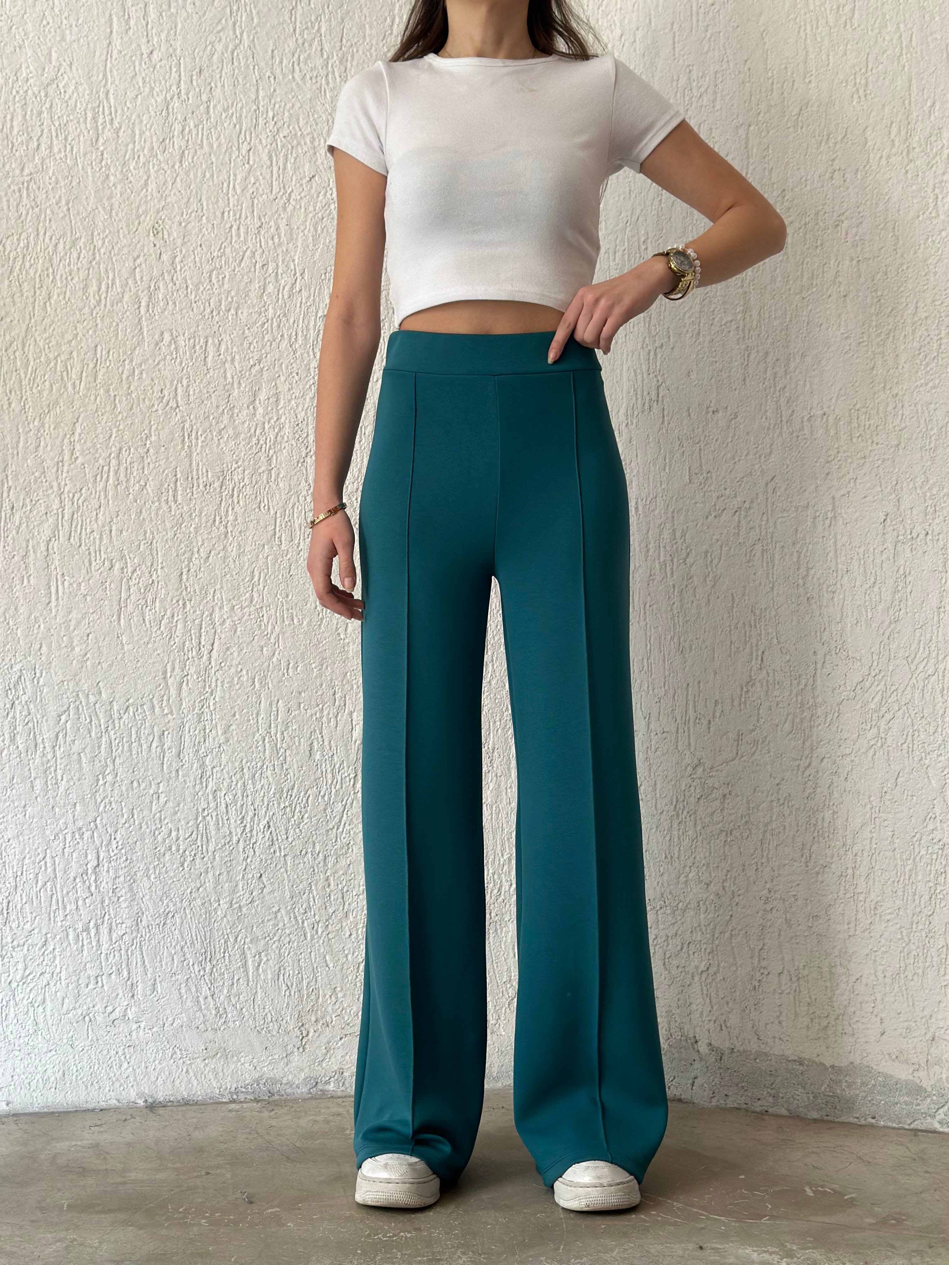 Oysho Palazzo Pantolon - Petrol - Dominatrend
