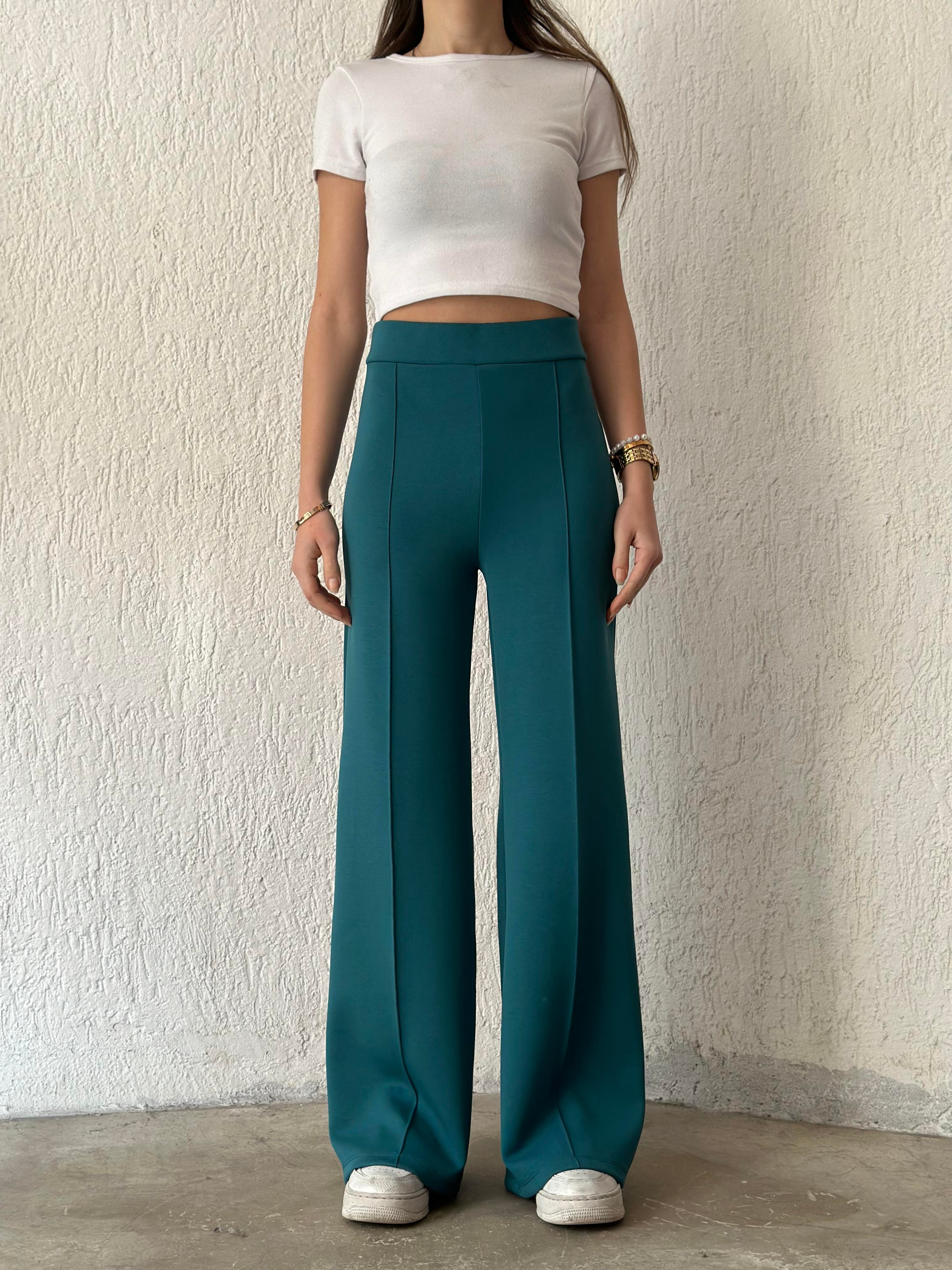 Oysho Palazzo Pantolon - Petrol - Dominatrend