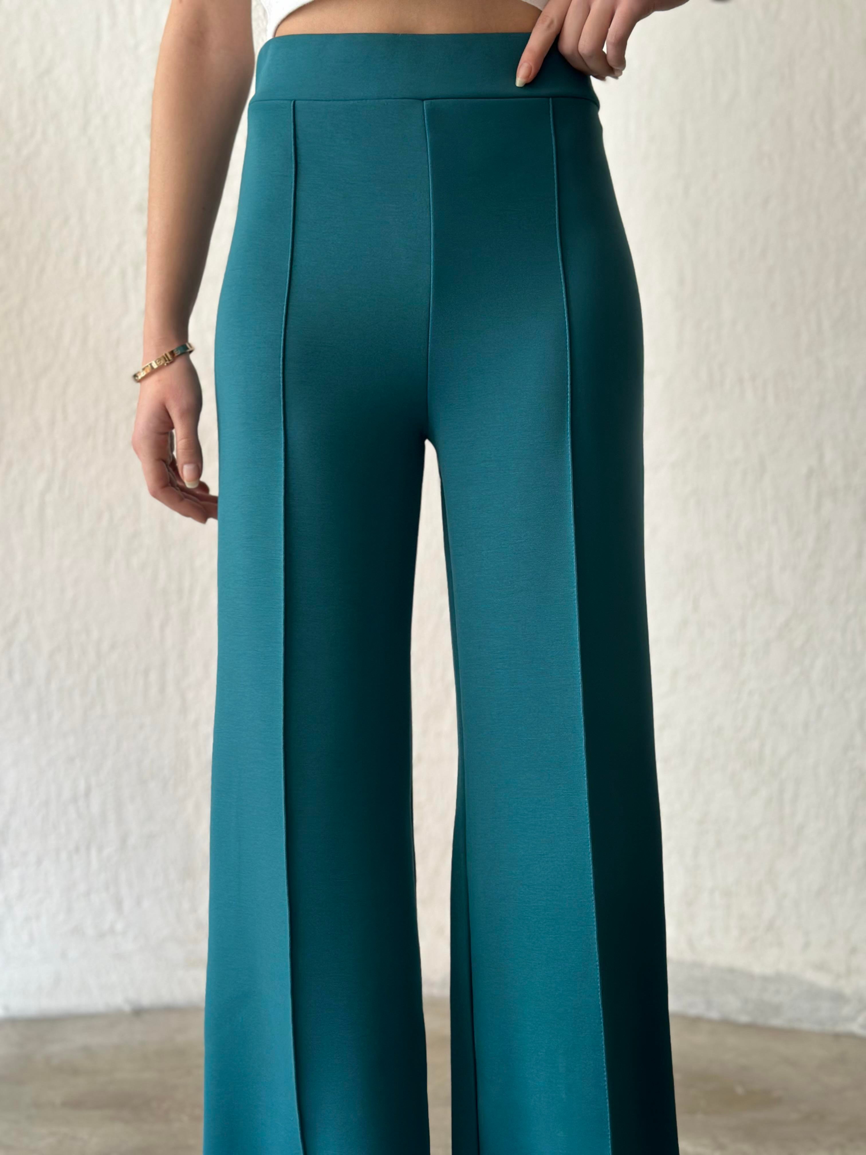 Oysho Palazzo Pantolon - Petrol - Dominatrend