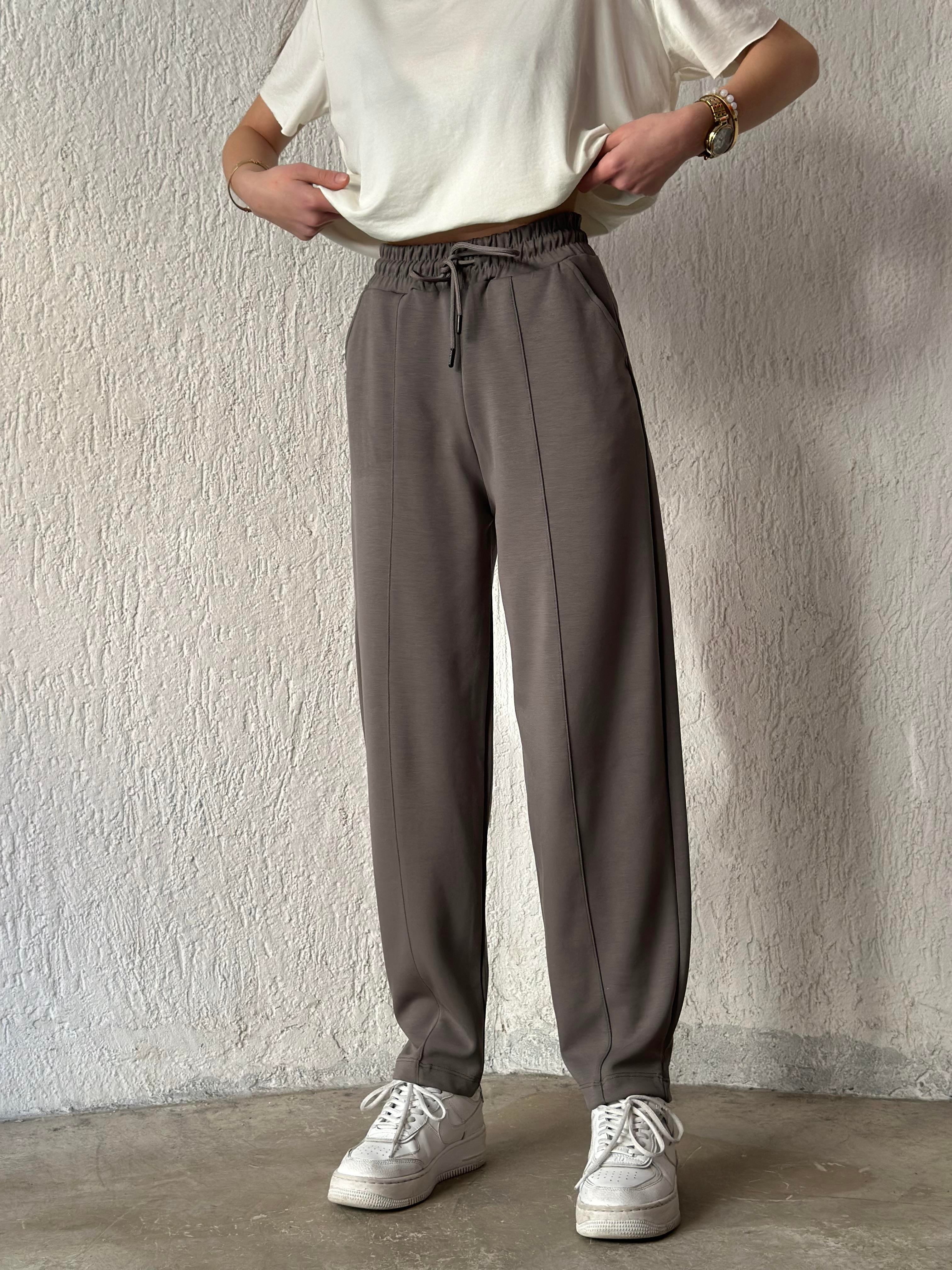 Oysho Şalvar Pantolon - Gri - Dominatrend