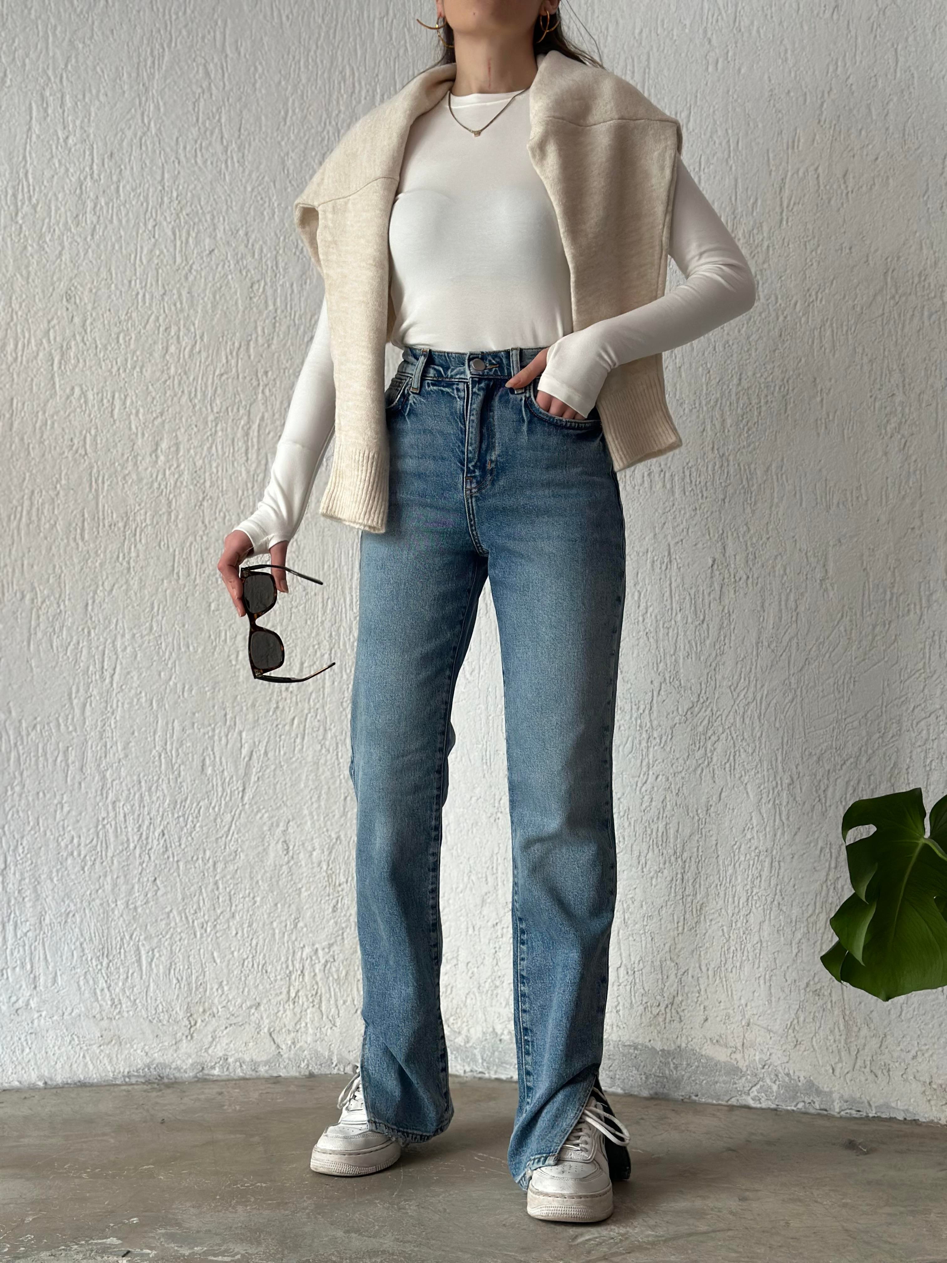 Paça Detay Orj. Düz Kesim Jean - Dominatrend
