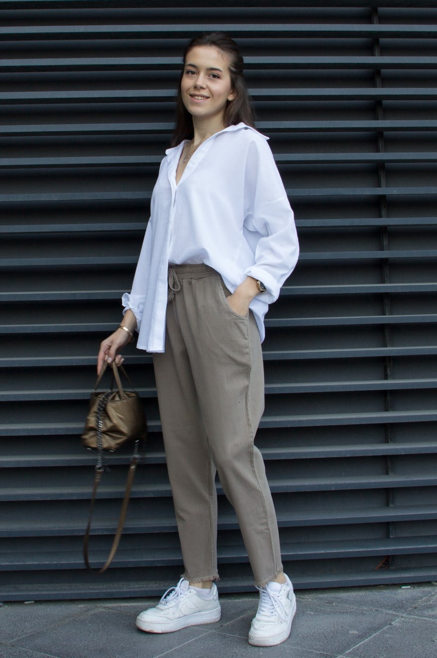 Paça Püsküllü Pantolon - Vizon - Dominatrend