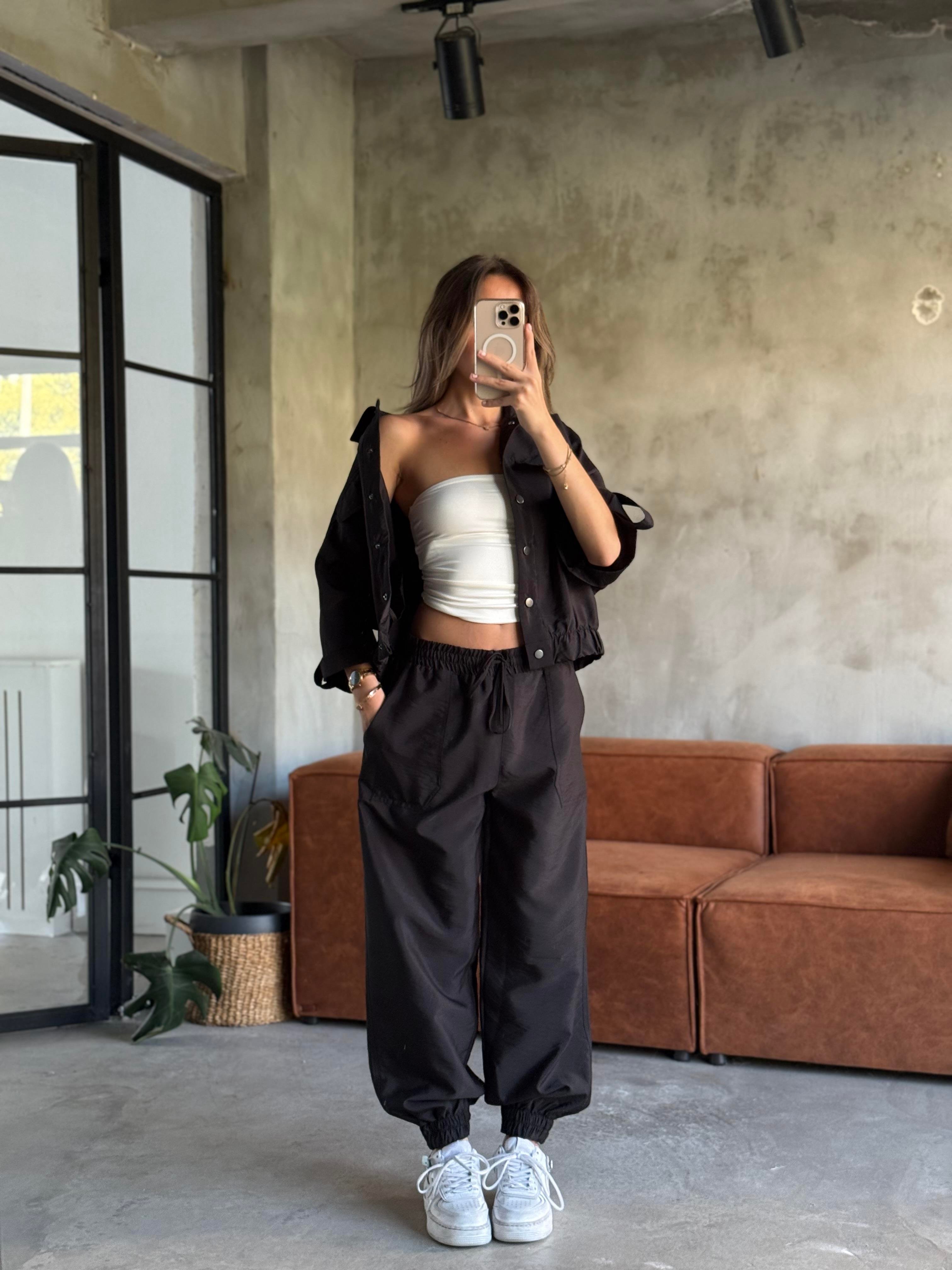 Paraşüt Kumaş Ceket Jogger Takım - Dominatrend