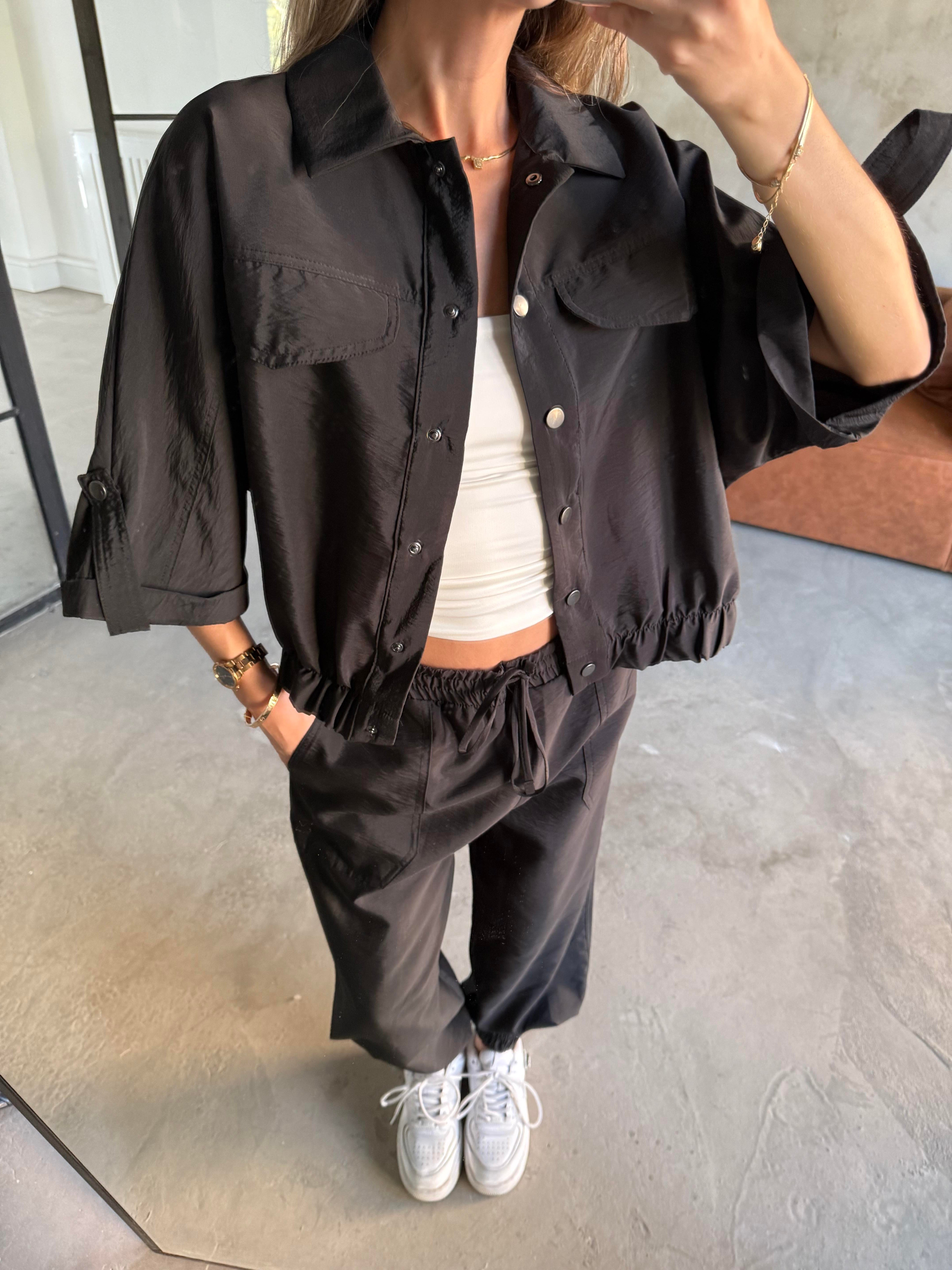 Paraşüt Kumaş Ceket Jogger Takım - Dominatrend