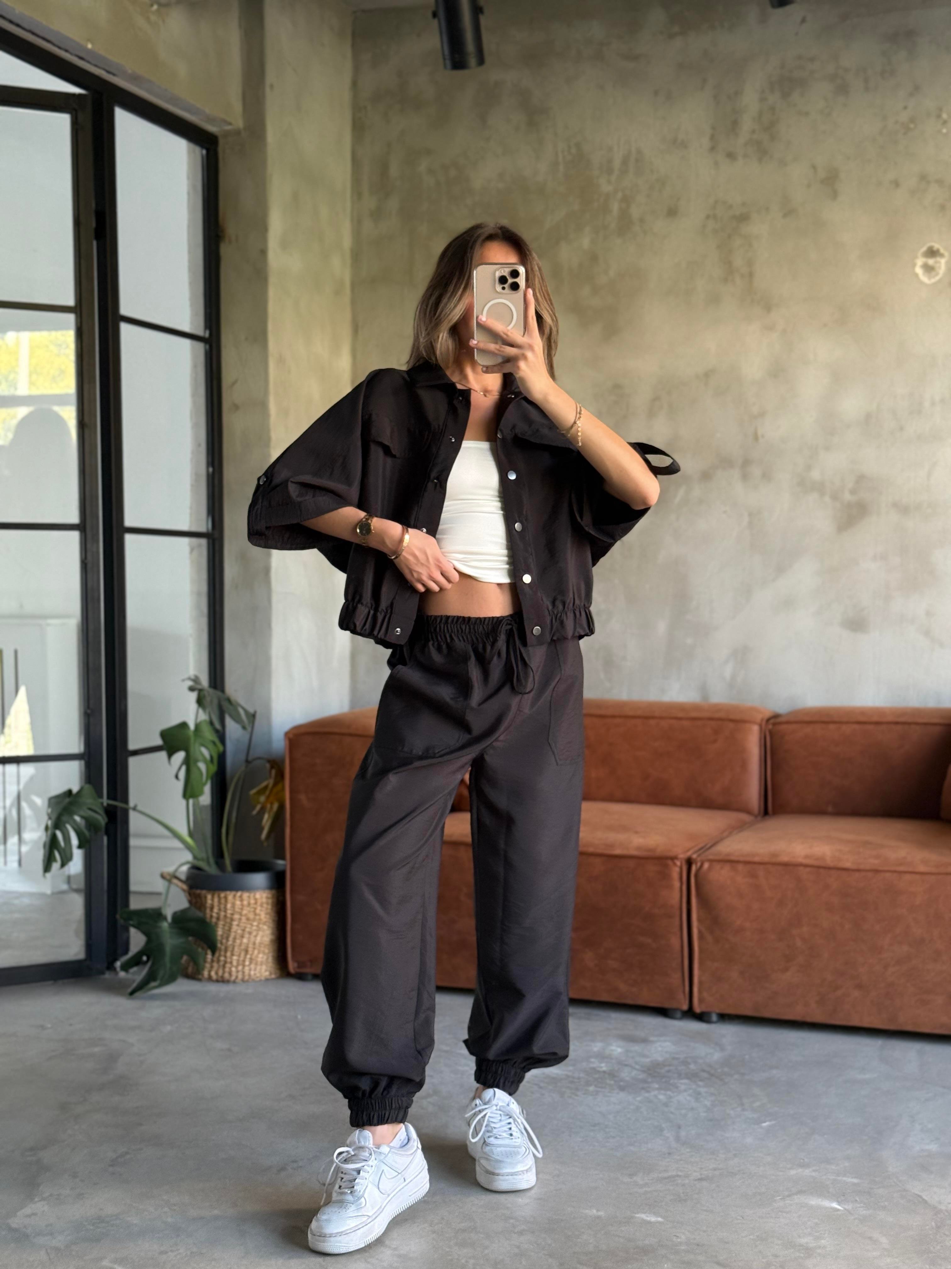 Paraşüt Kumaş Ceket Jogger Takım - Dominatrend