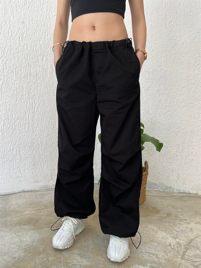 Paraşüt Pantolon - Siyah - Dominatrend