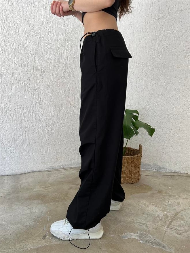 Paraşüt Pantolon - Siyah - Dominatrend