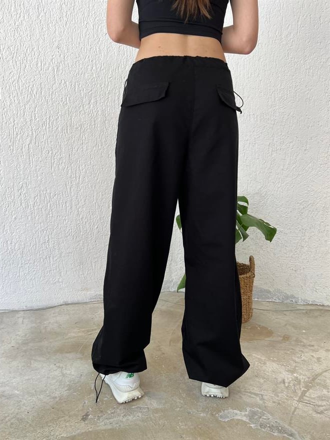 Paraşüt Pantolon - Siyah - Dominatrend
