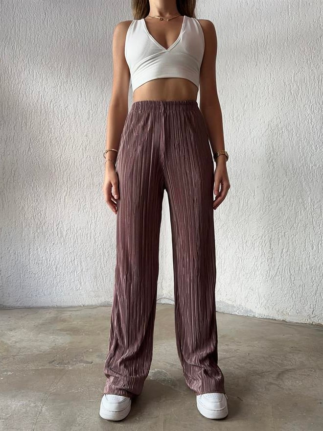 Piliseli Pantolon - Bakır - Dominatrend