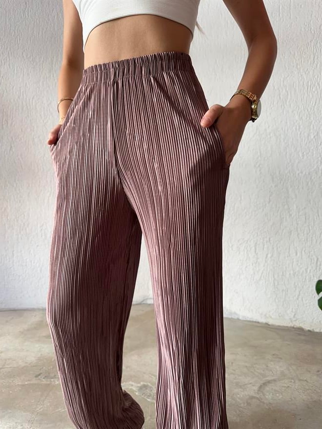Piliseli Pantolon - Bakır - Dominatrend