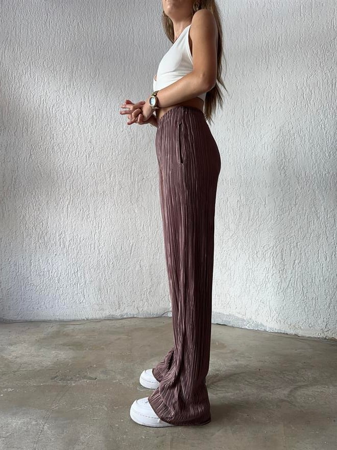 Piliseli Pantolon - Bakır - Dominatrend