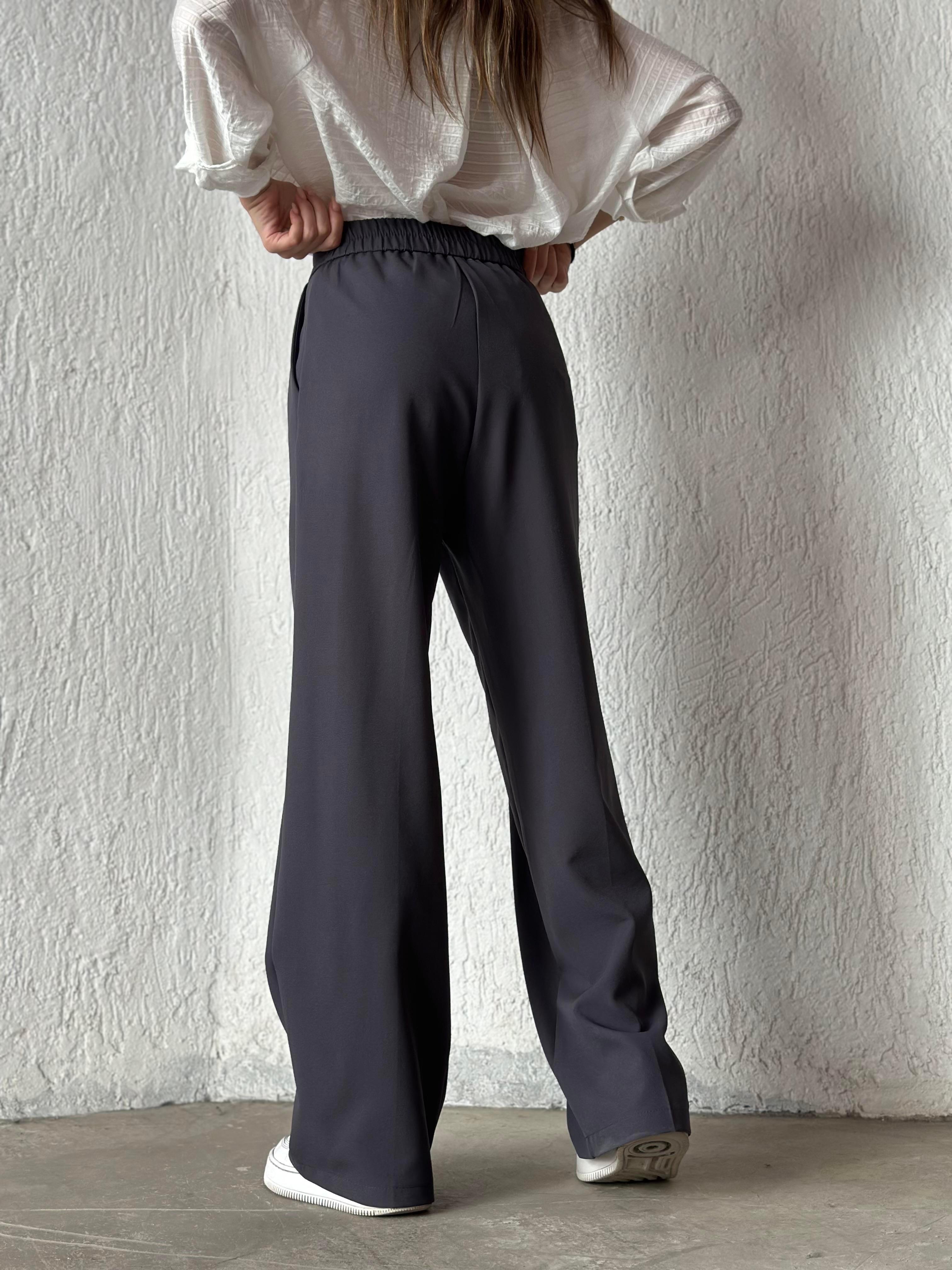 Premium Bel Lastikli Palazzo - Füme - Dominatrend
