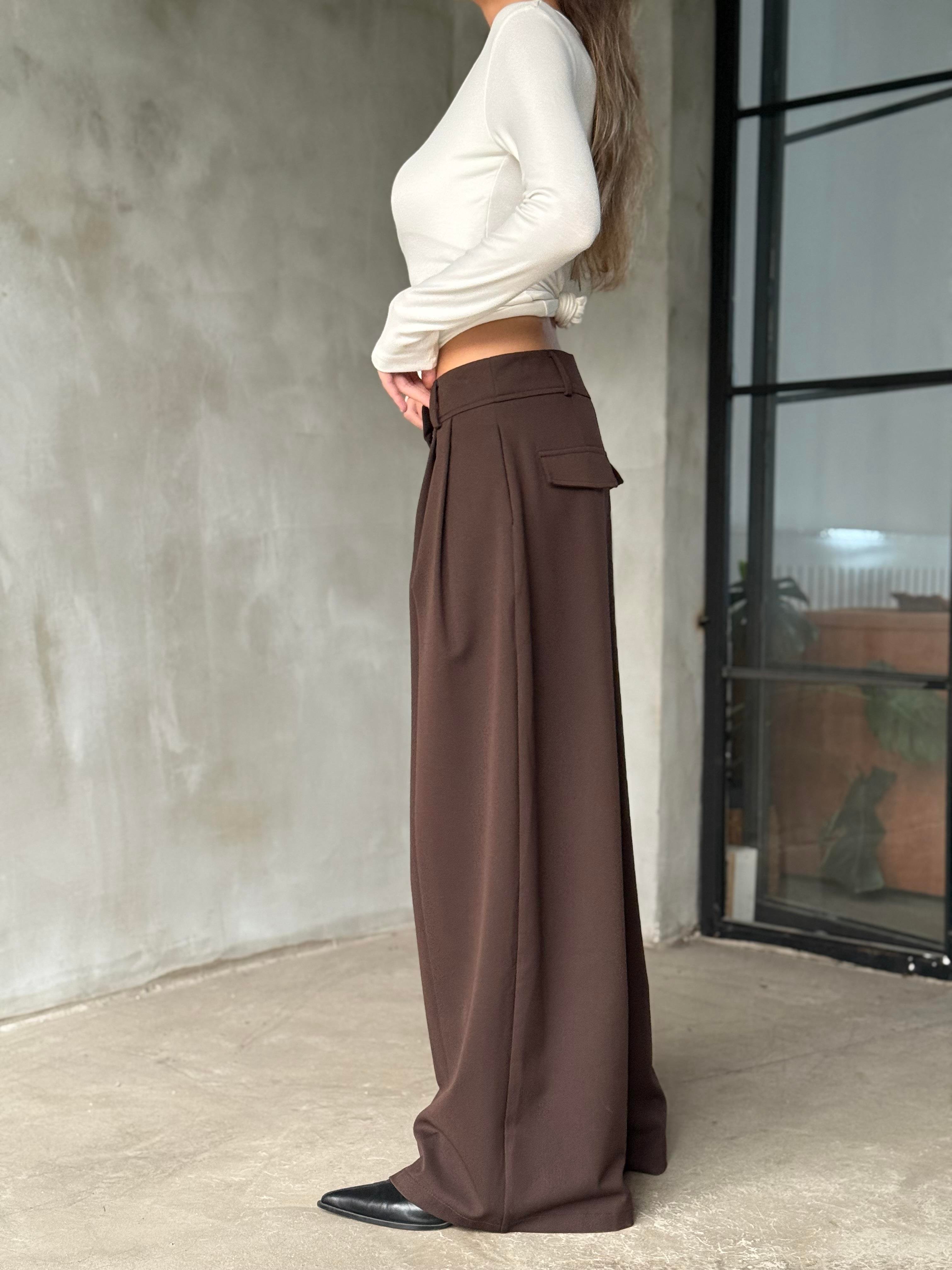 Premium Deep Palazzo Kahverengi - Dominatrend