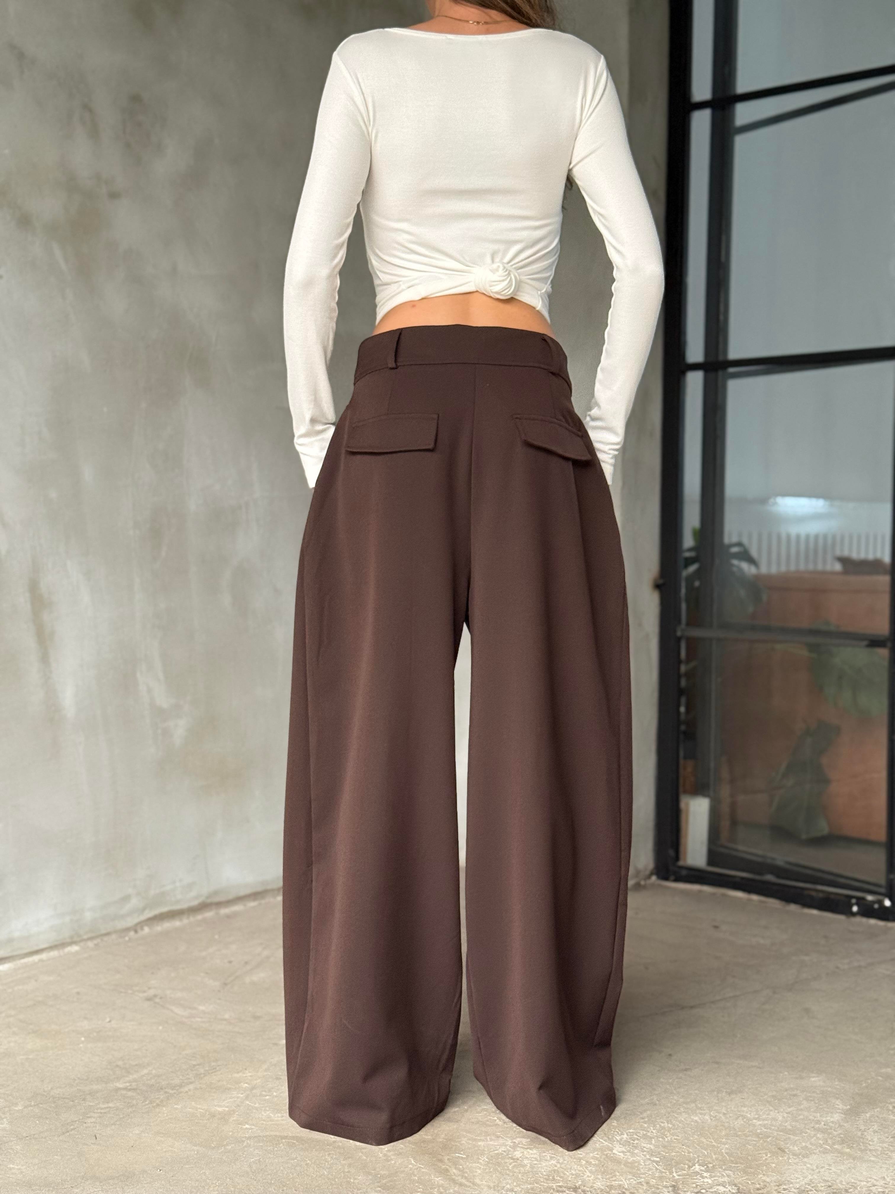 Premium Deep Palazzo Kahverengi - Dominatrend