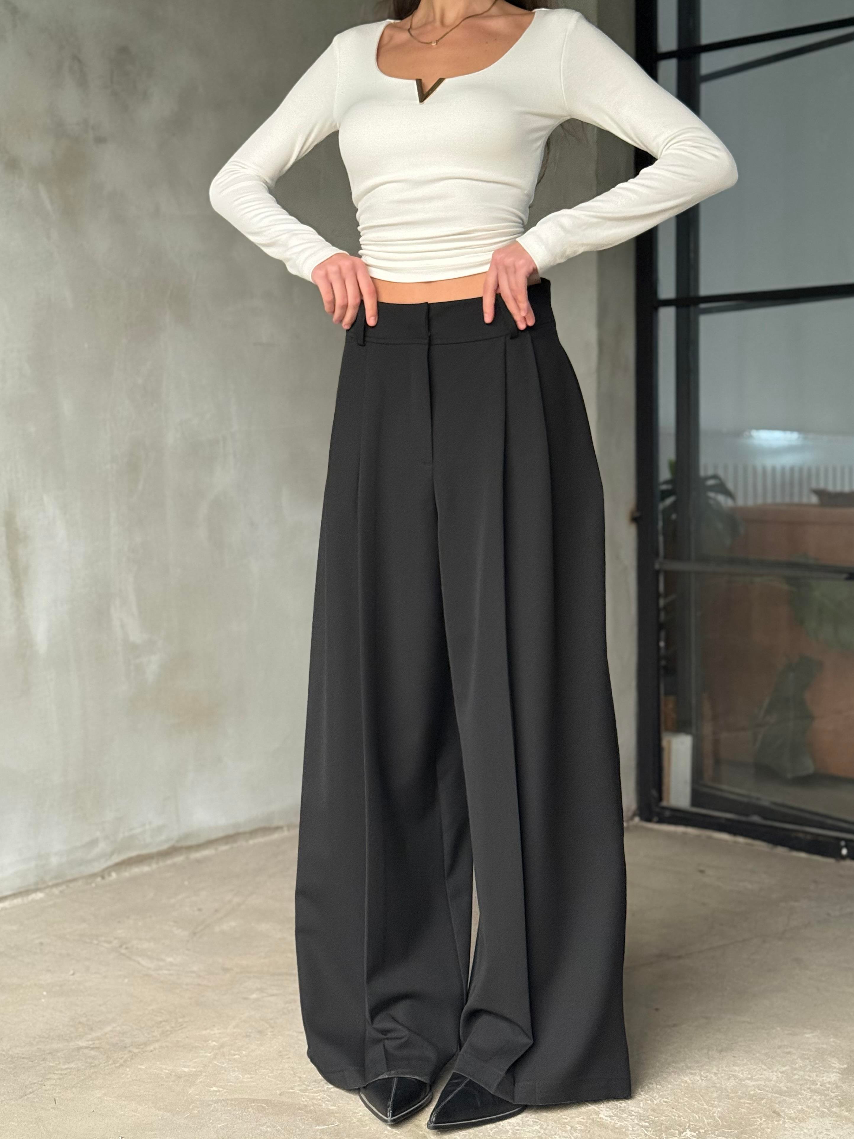 Premium Deep Palazzo Siyah - Dominatrend