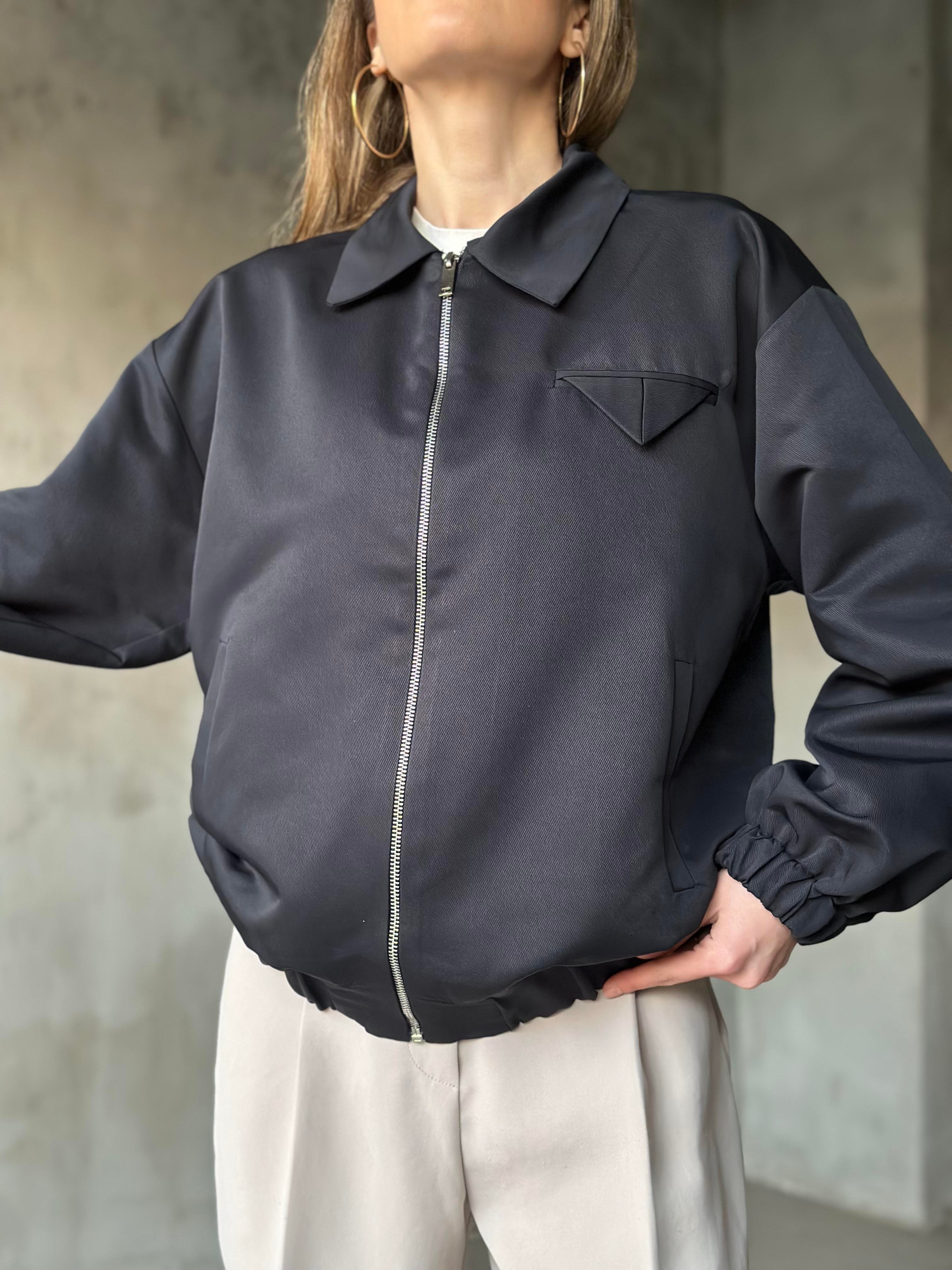 Premium Kalite Astarlı Bomber Ceket - Lacivert - Dominatrend