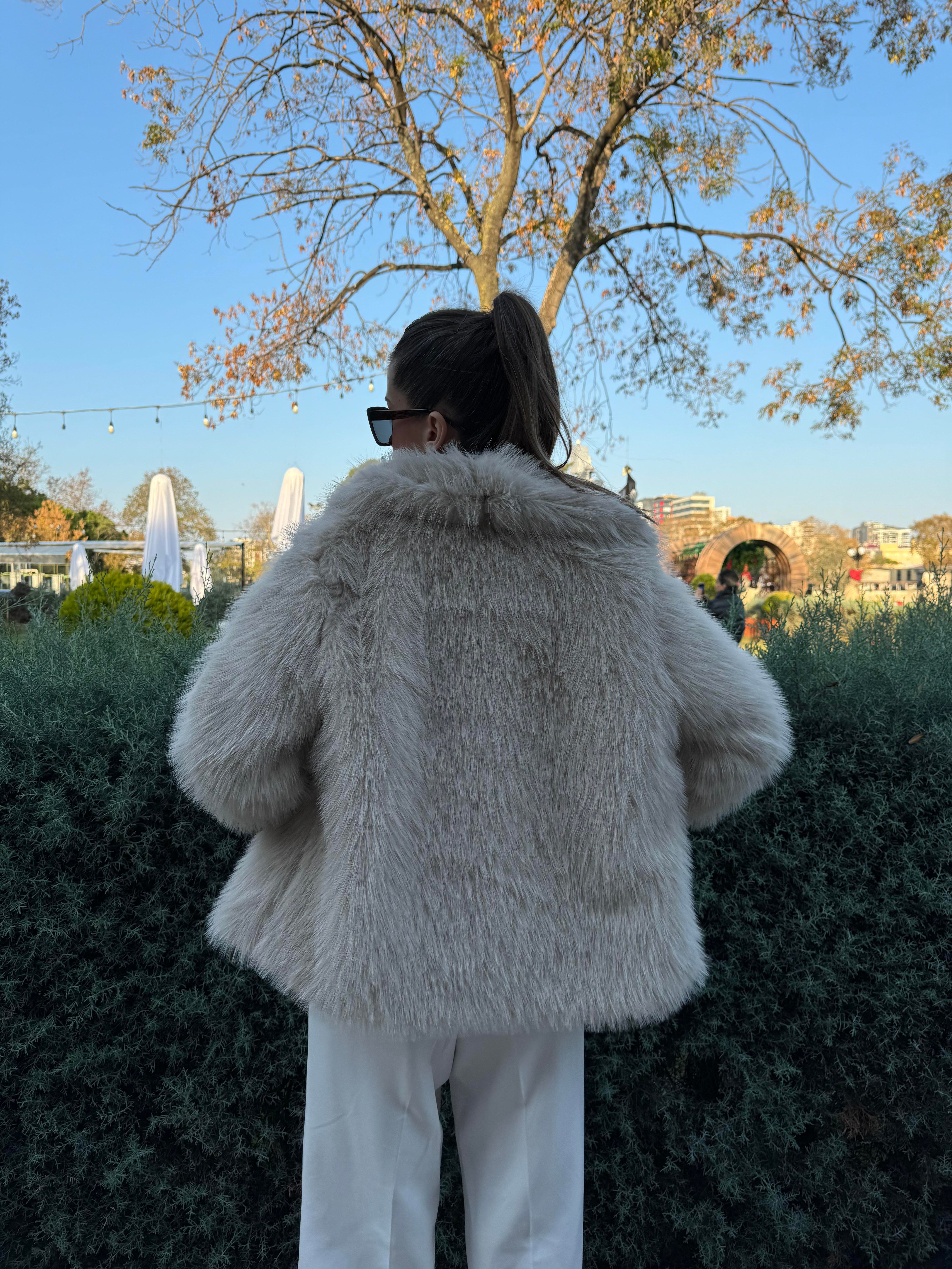 Premium Suni Kürk - Bej - Dominatrend