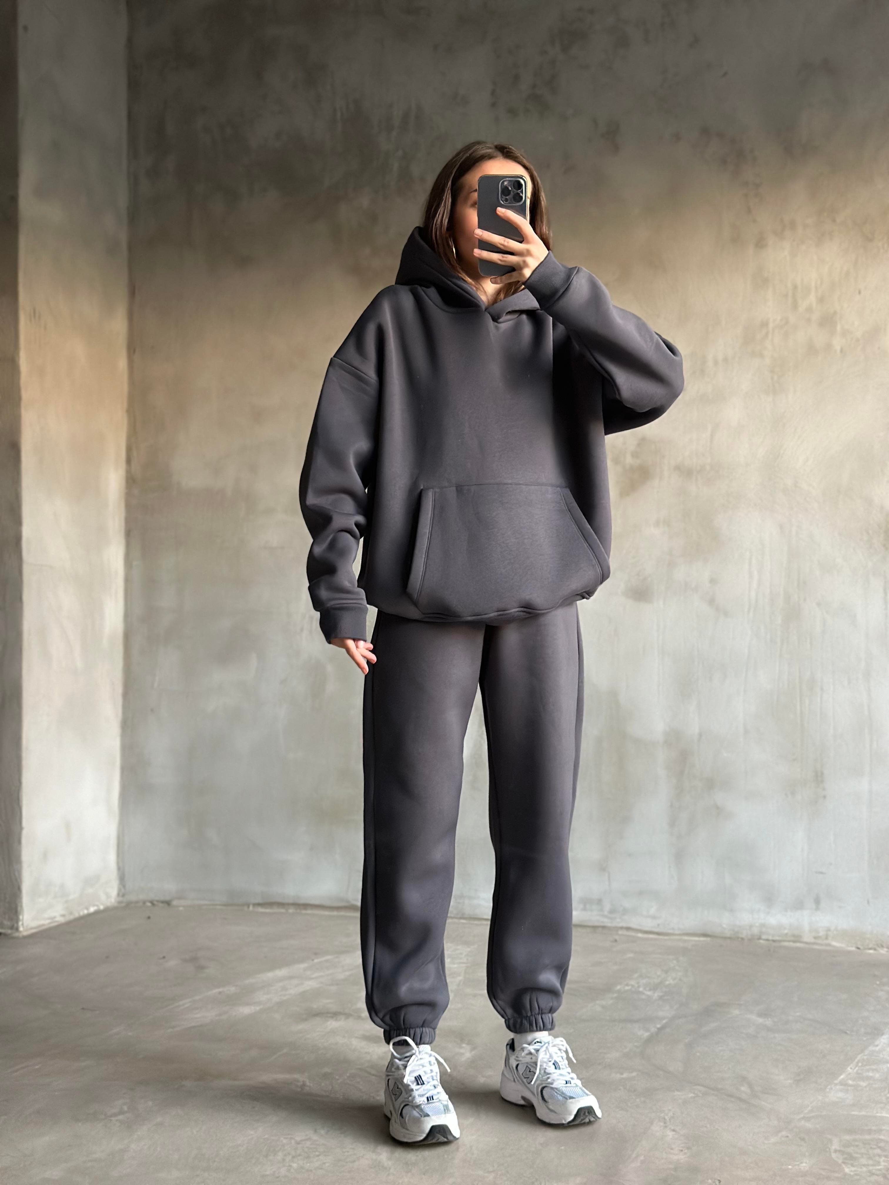 Rope Unisex Oversize Takım - Antrasit - Dominatrend