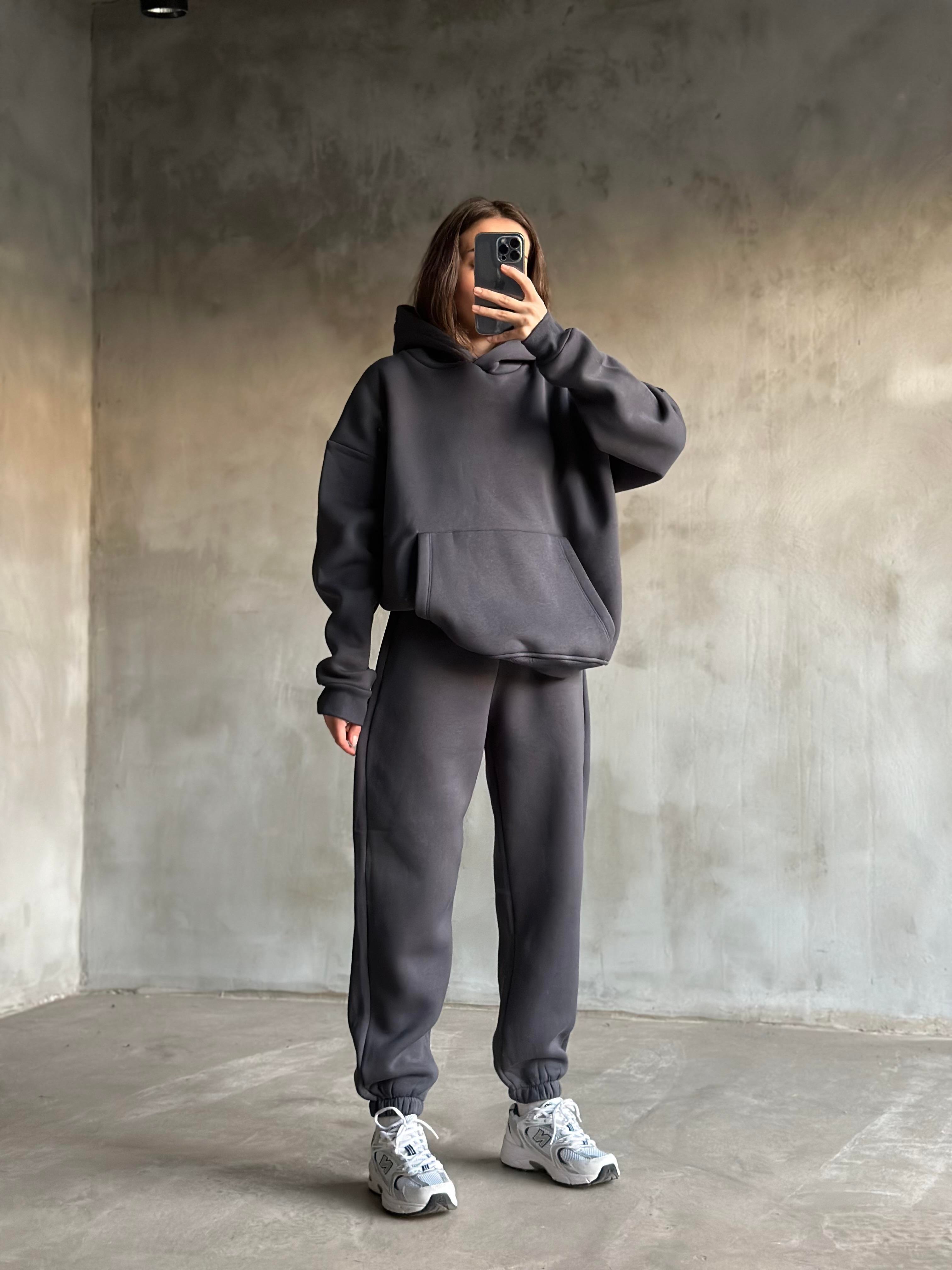 Rope Unisex Oversize Takım - Antrasit - Dominatrend