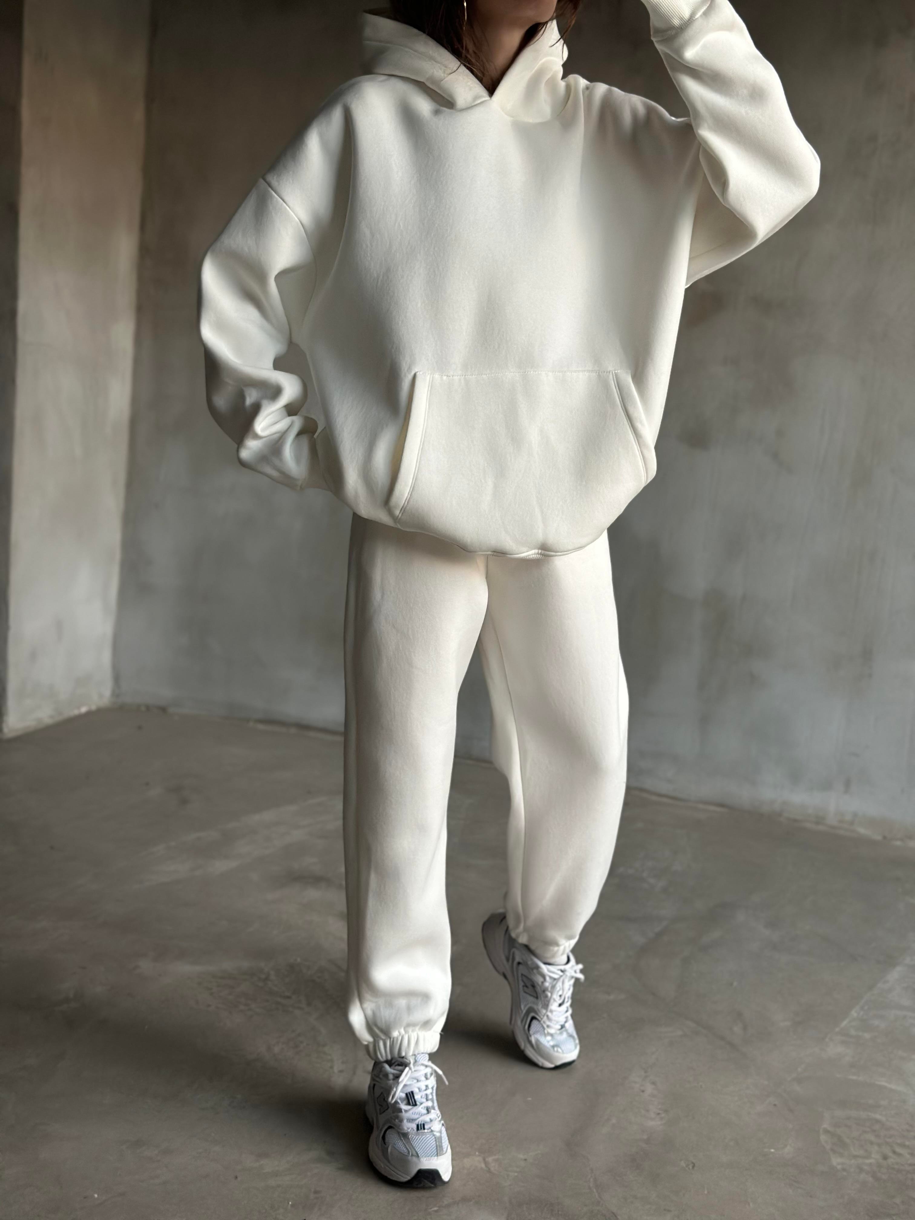 Rope Unisex Oversize Takım - Beyaz - Dominatrend
