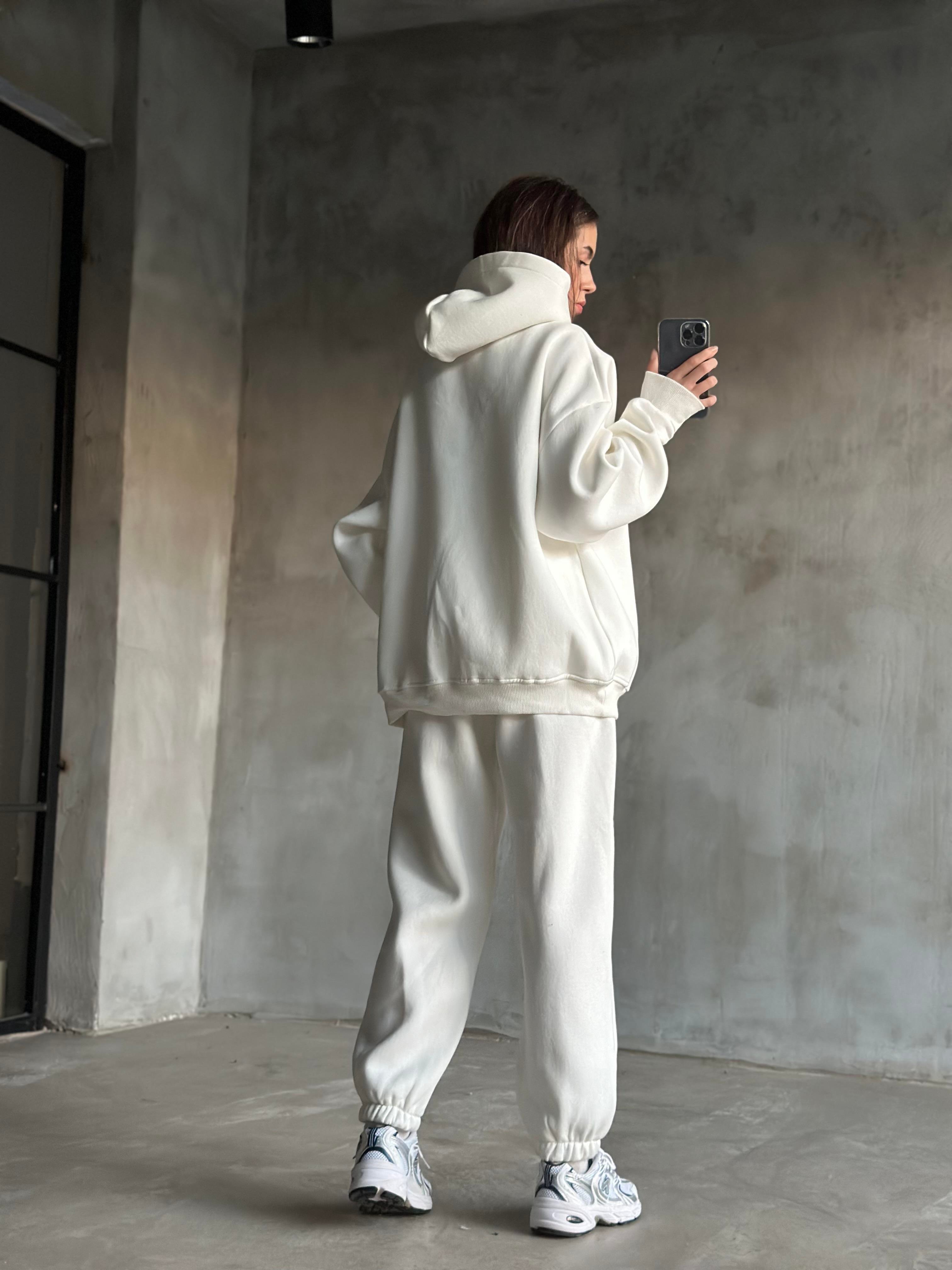 Rope Unisex Oversize Takım - Beyaz - Dominatrend