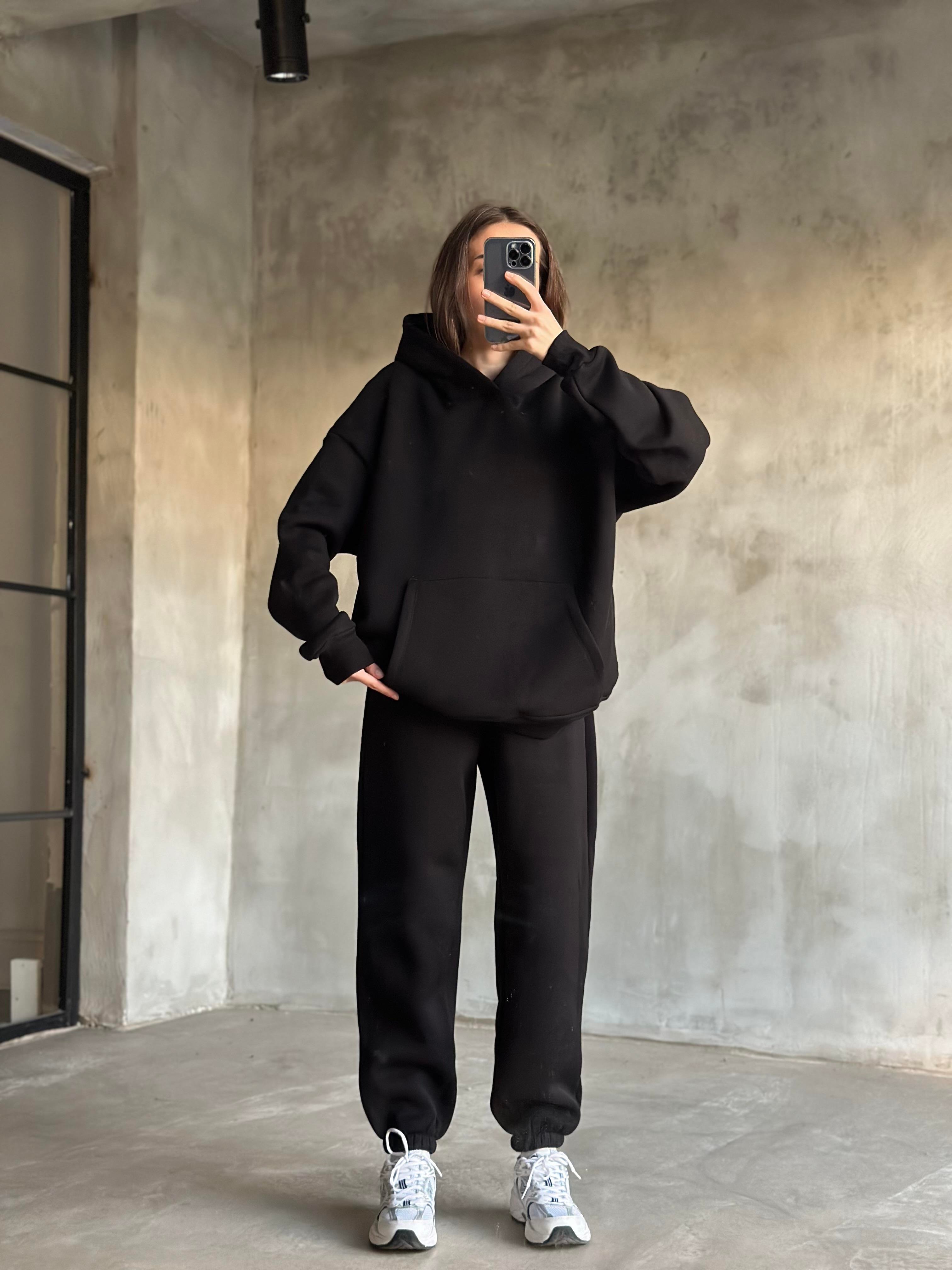Rope Unisex Oversize Takım - Siyah - Dominatrend