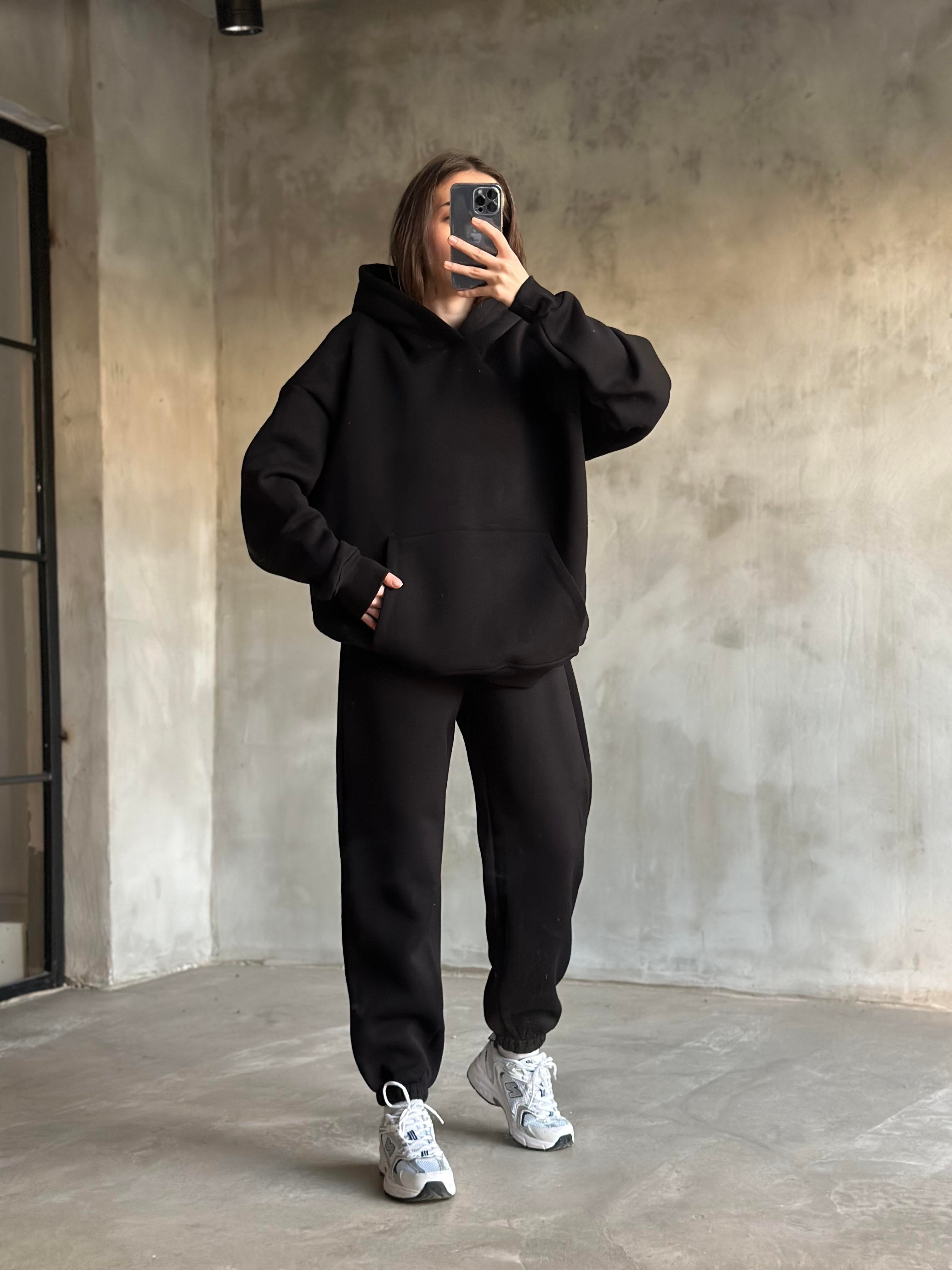 Rope Unisex Oversize Takım - Siyah - Dominatrend