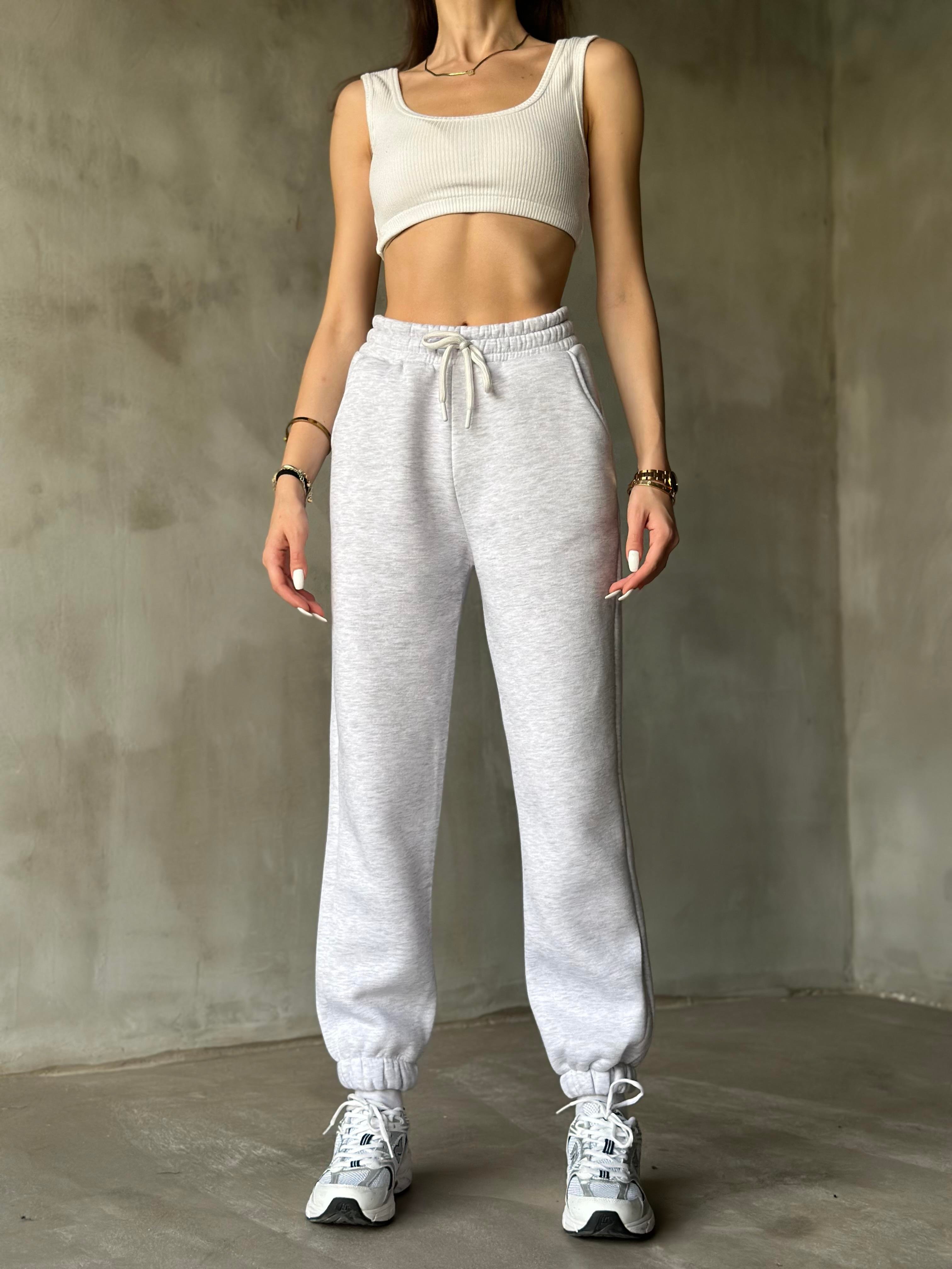 Şardonlu Jogger Eşofman Altı - Gri - Dominatrend