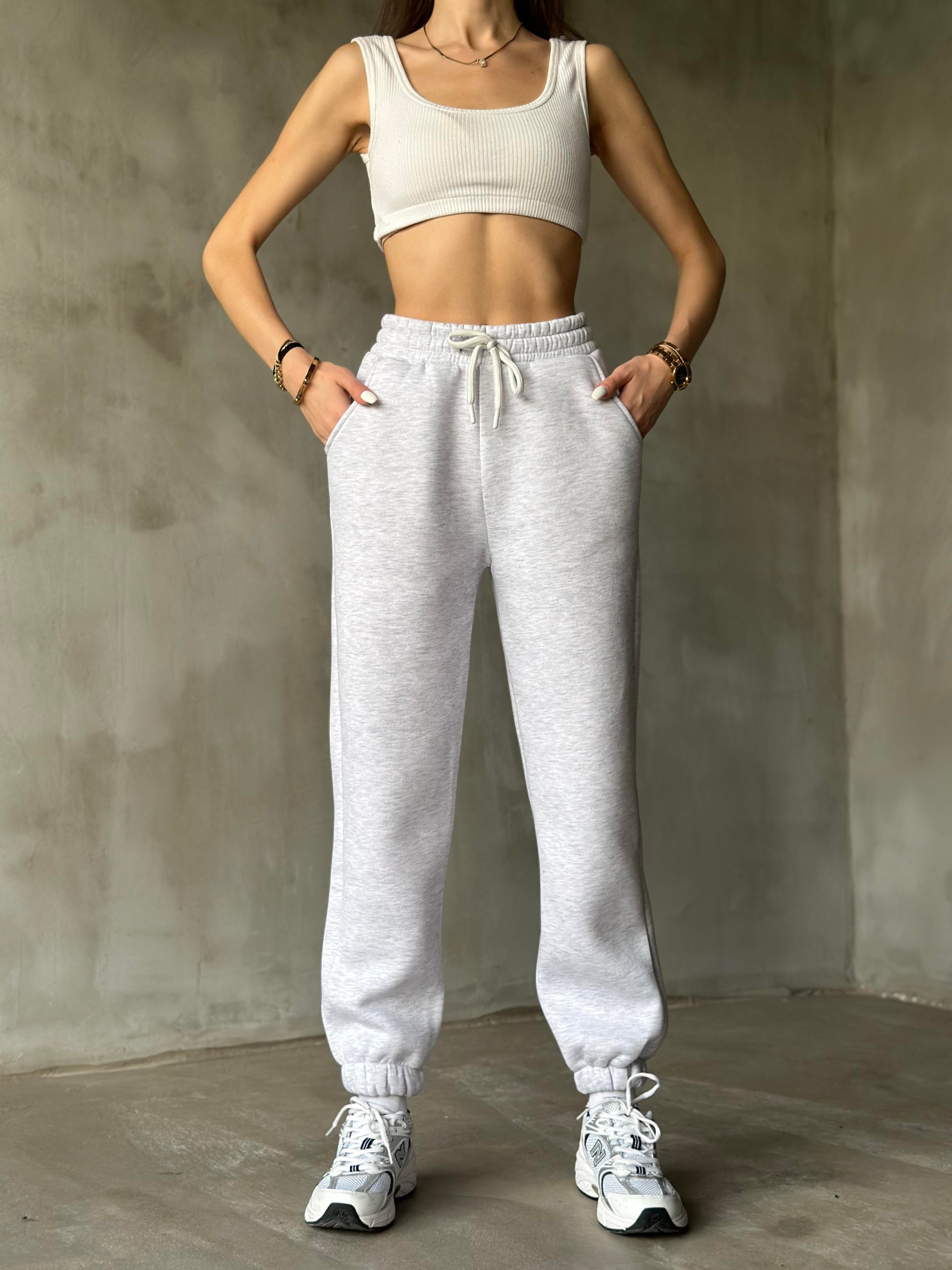 Şardonlu Jogger Eşofman Altı - Gri - Dominatrend