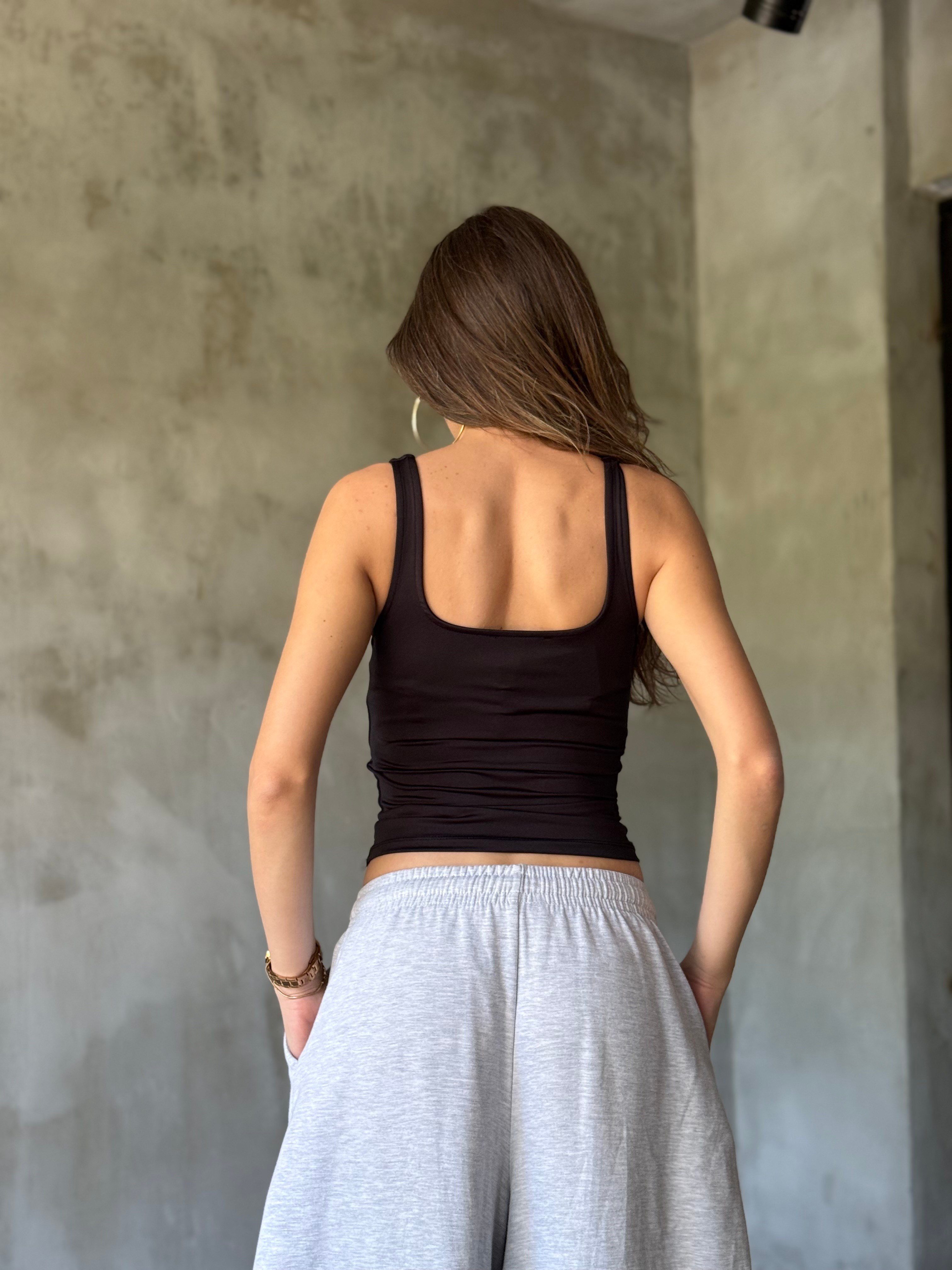 Siyah Askılı Basic Atlet - Dominatrend
