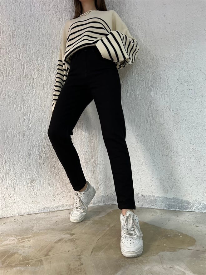 Siyah Mom Jean  - Dominatrend