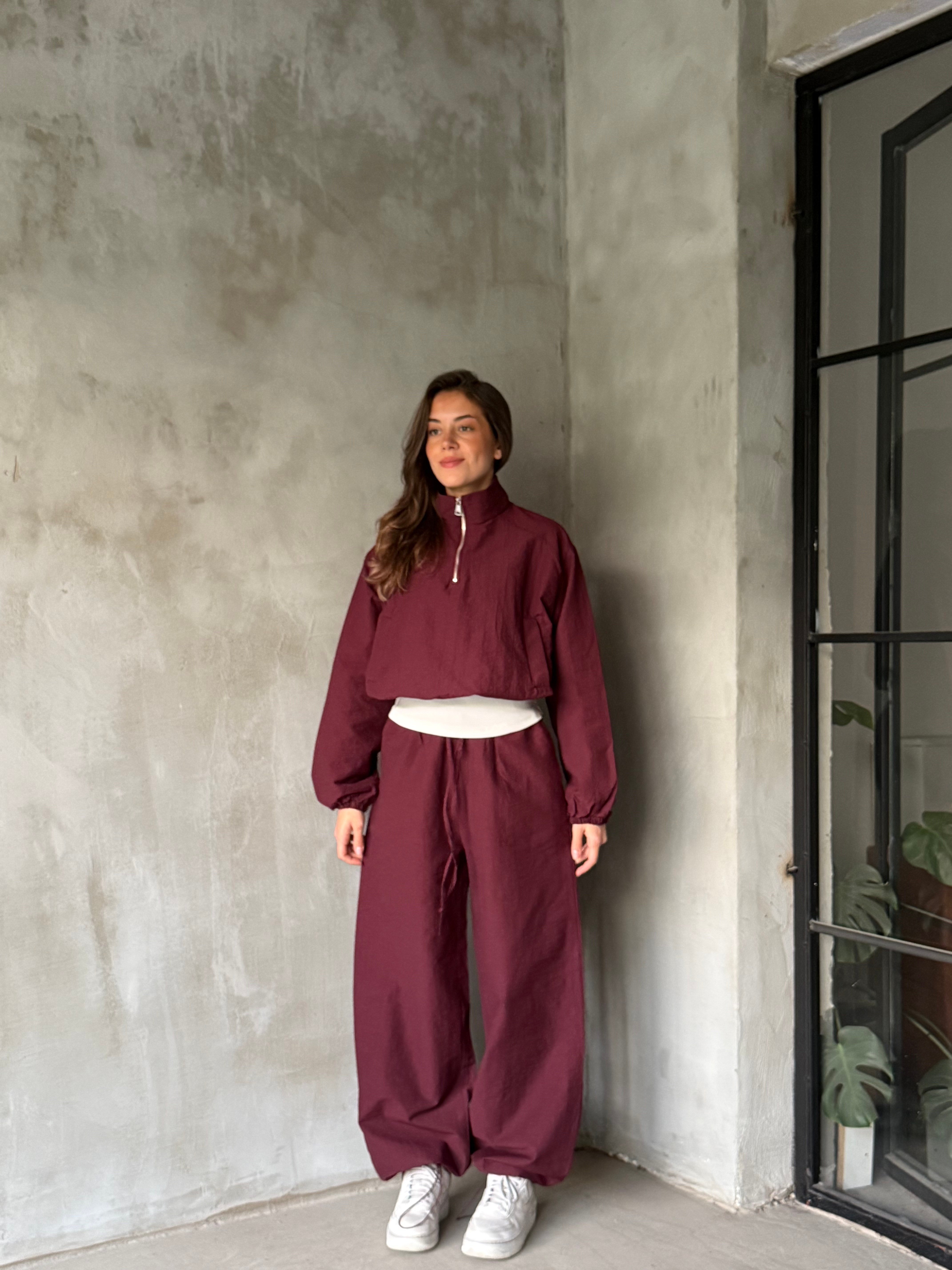Stoperli Paraşüt Takım - Bordo - Dominatrend