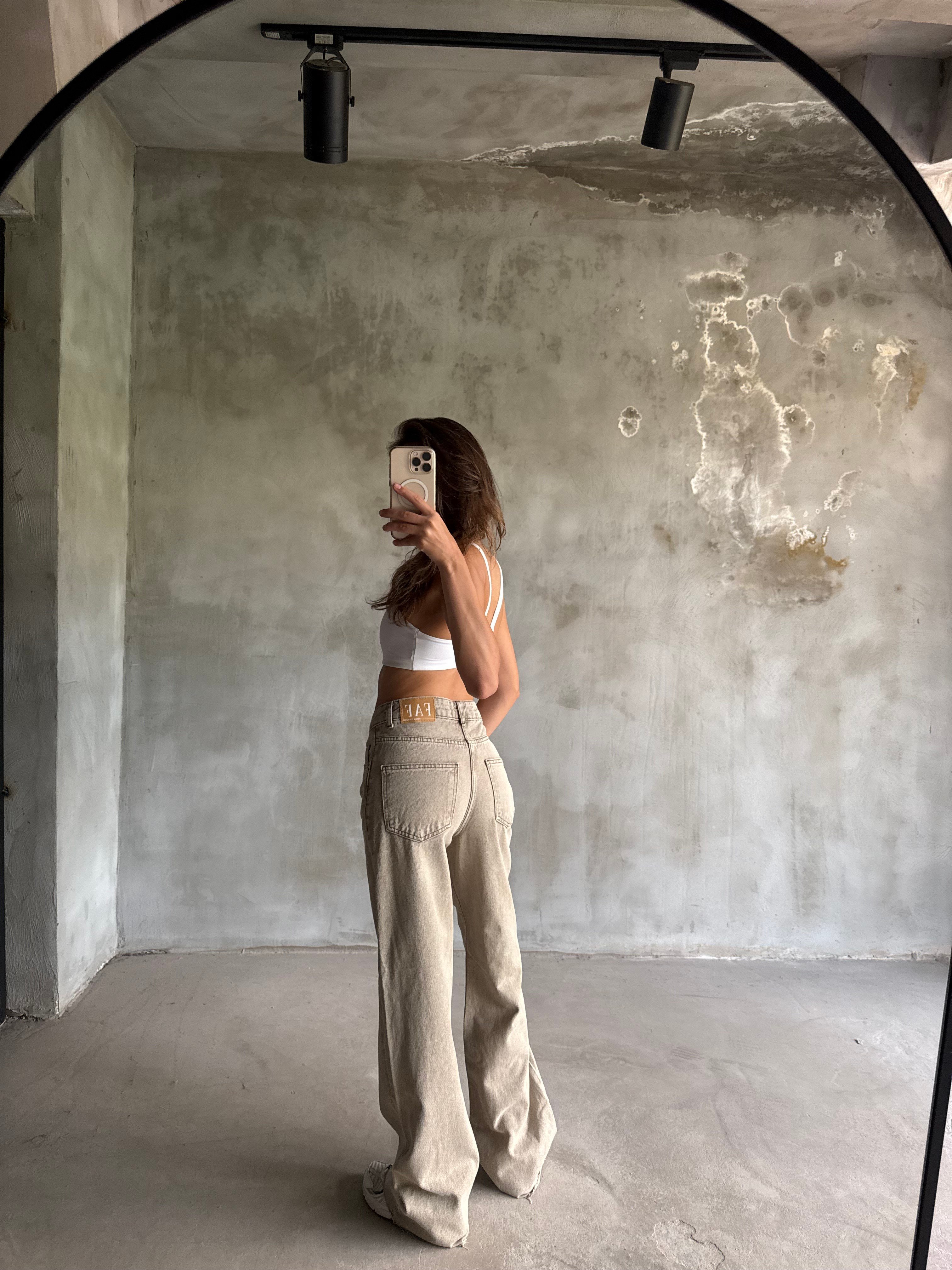Straight Fit Jean - Yıkamalı Taş - Dominatrend