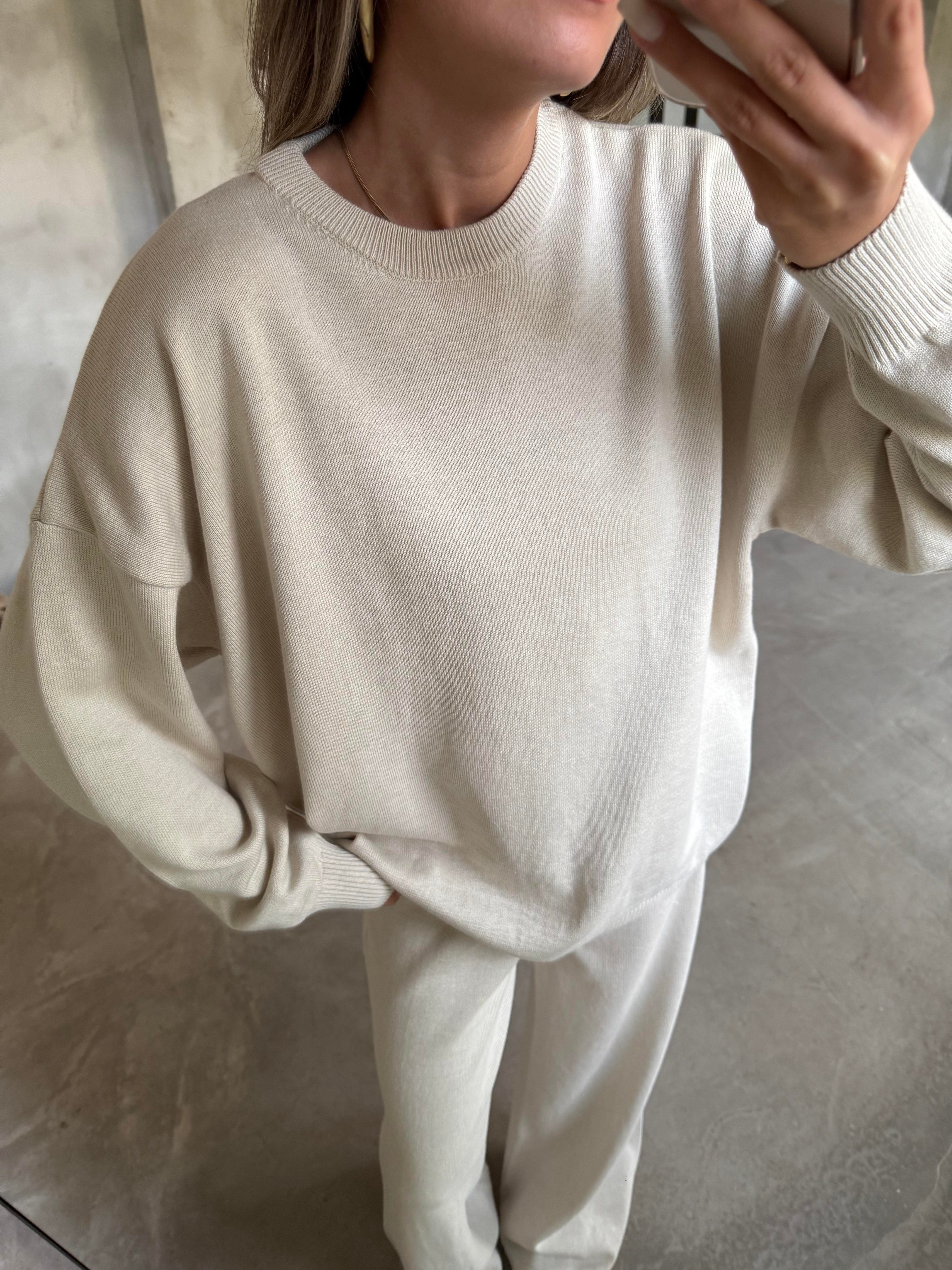 Taş Basic Oversize Triko Takım - Dominatrend