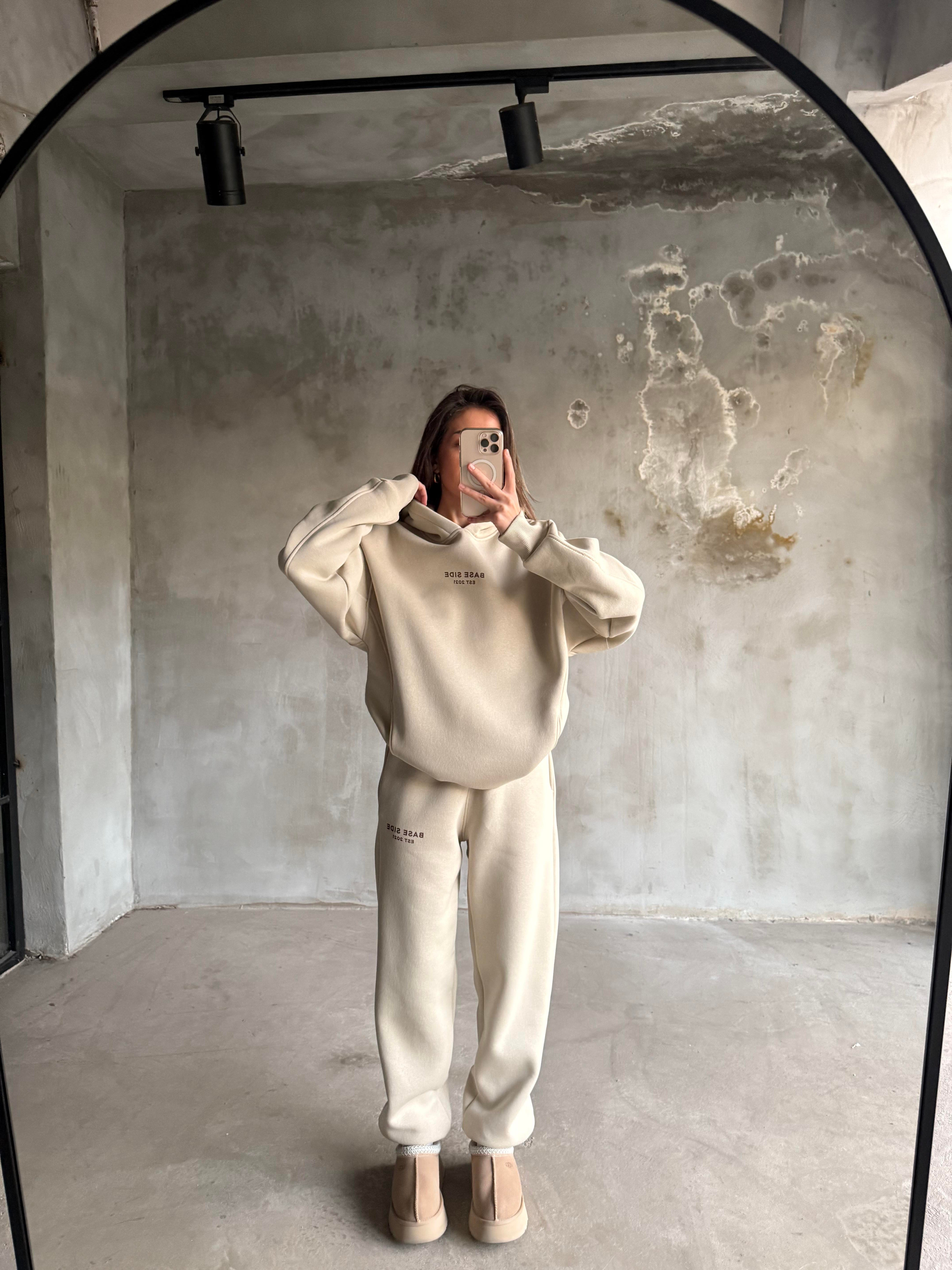 Taş Unisex Base Sıde Oversize Eşofman Takımı - Dominatrend