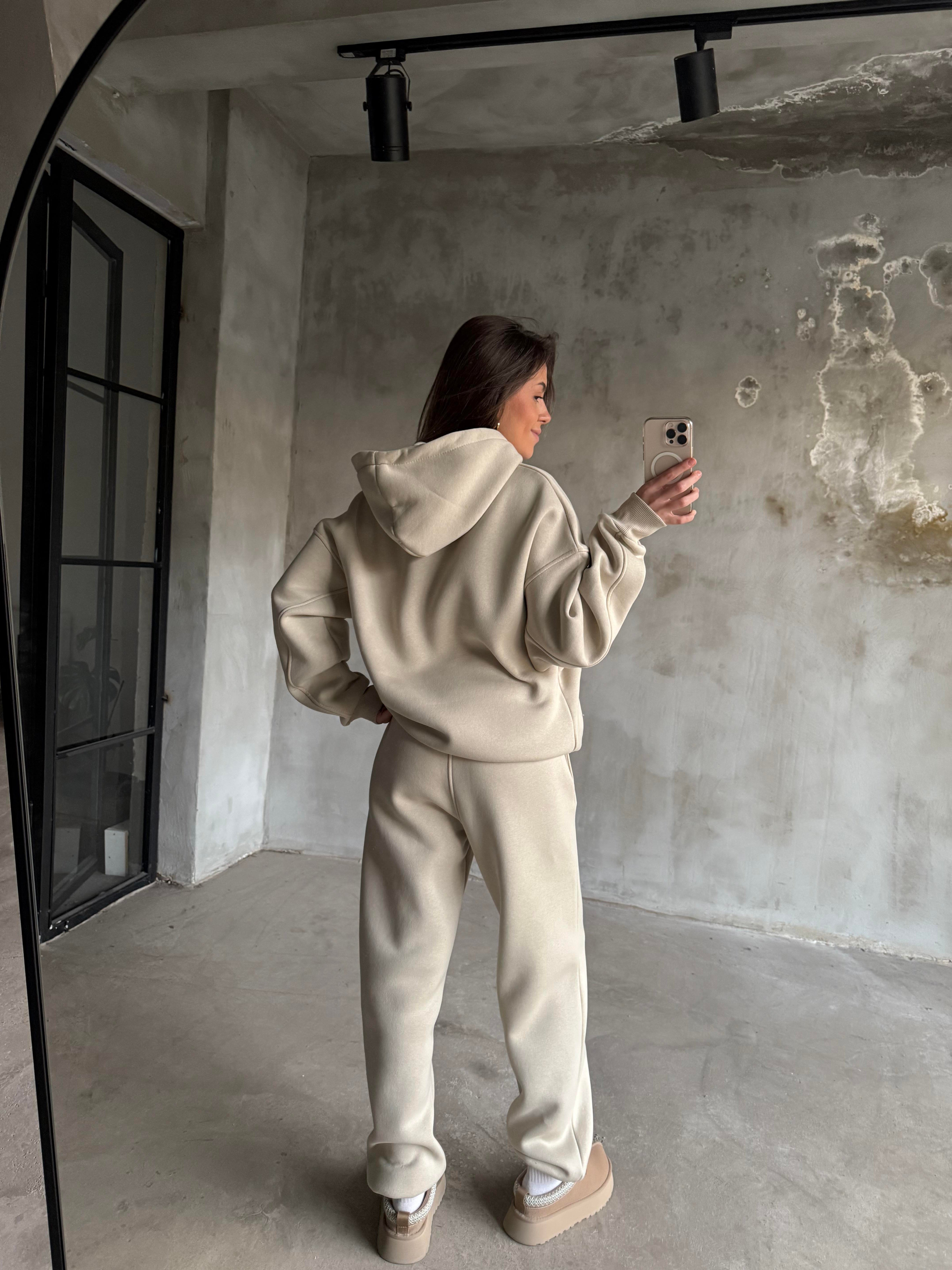 Taş Unisex Base Sıde Oversize Eşofman Takımı - Dominatrend
