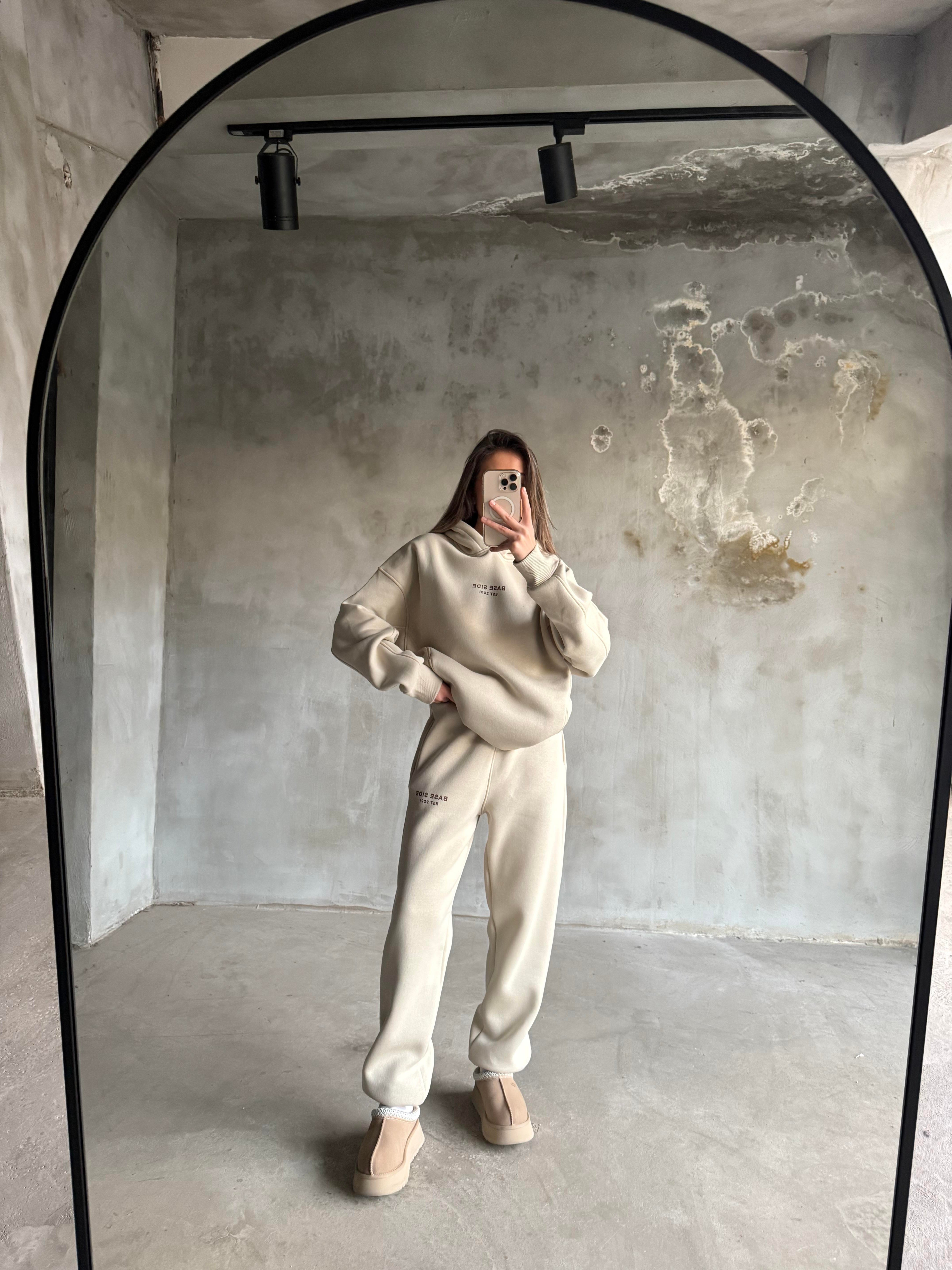 Taş Unisex Base Sıde Oversize Eşofman Takımı - Dominatrend