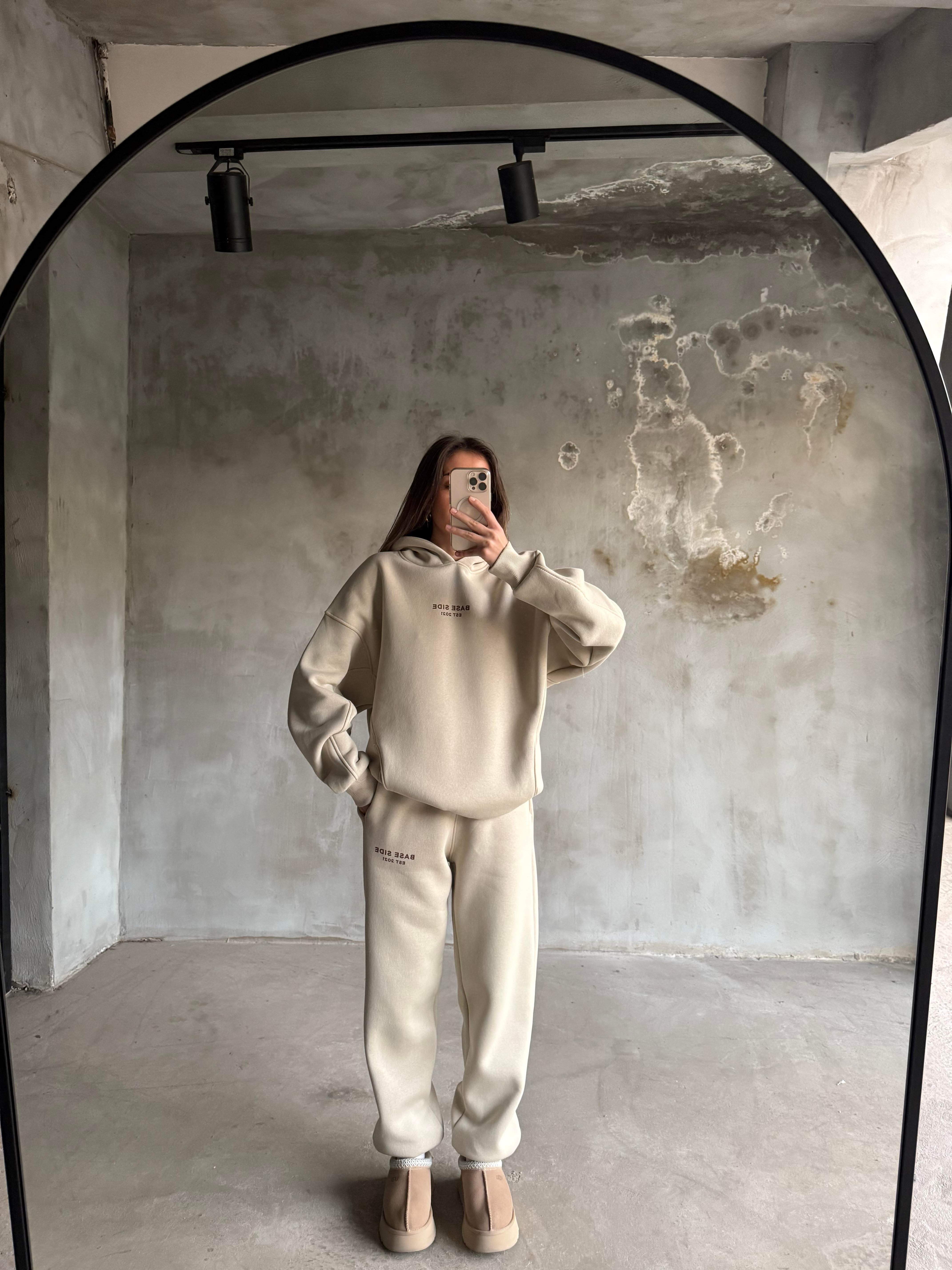 Taş Unisex Base Sıde Oversize Eşofman Takımı - Dominatrend
