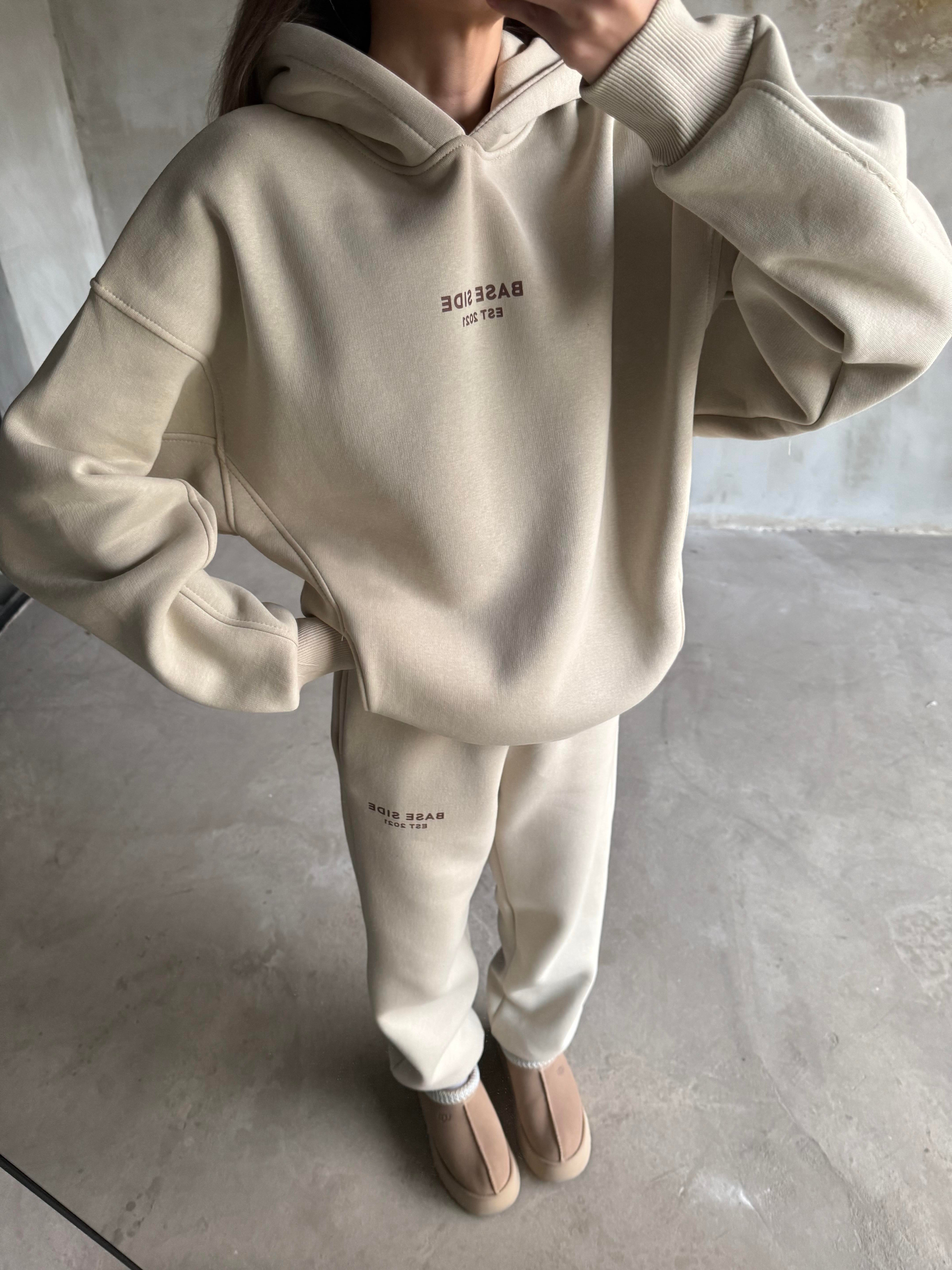Taş Unisex Base Sıde Oversize Eşofman Takımı - Dominatrend