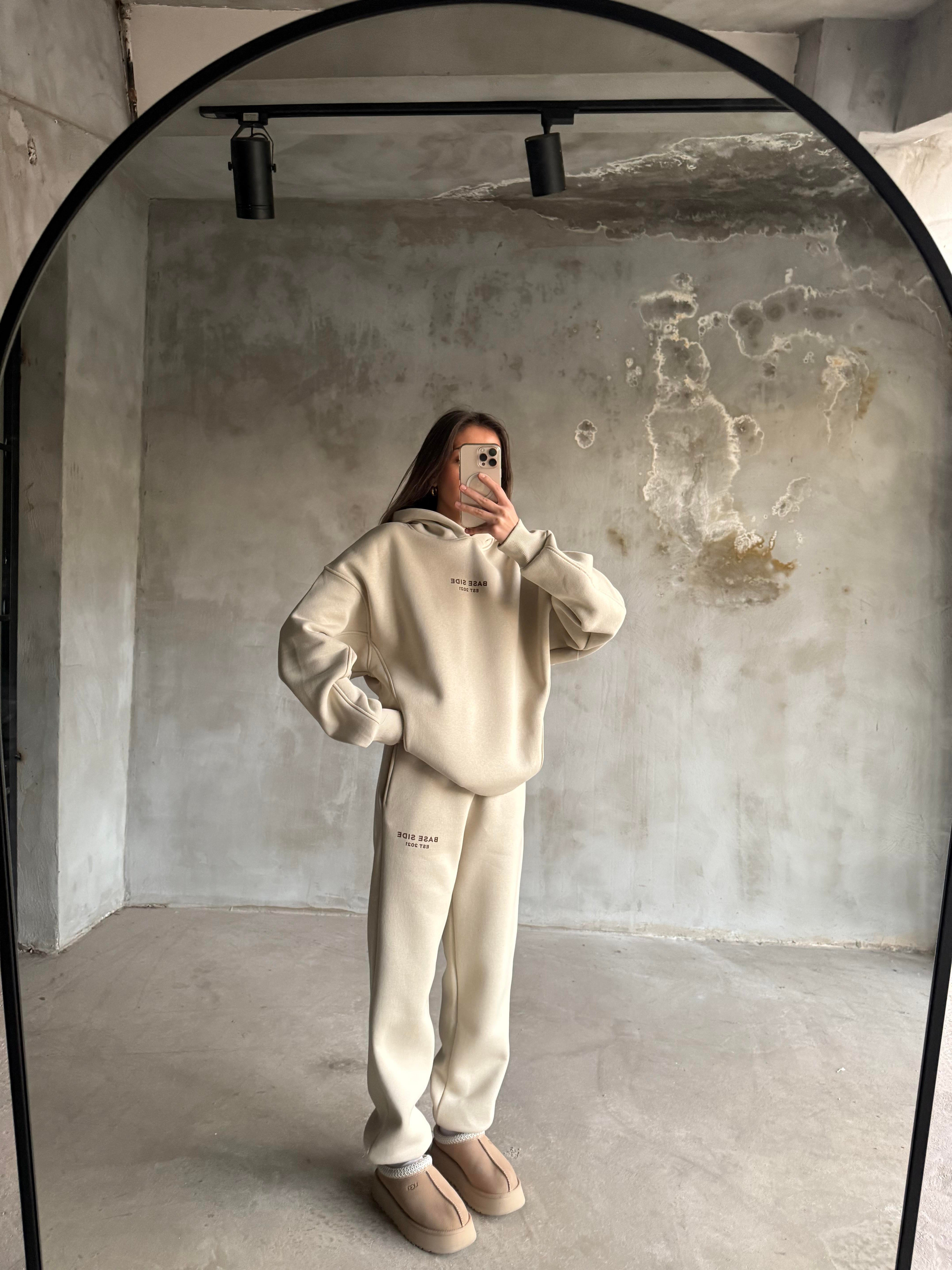 Taş Unisex Base Sıde Oversize Eşofman Takımı - Dominatrend