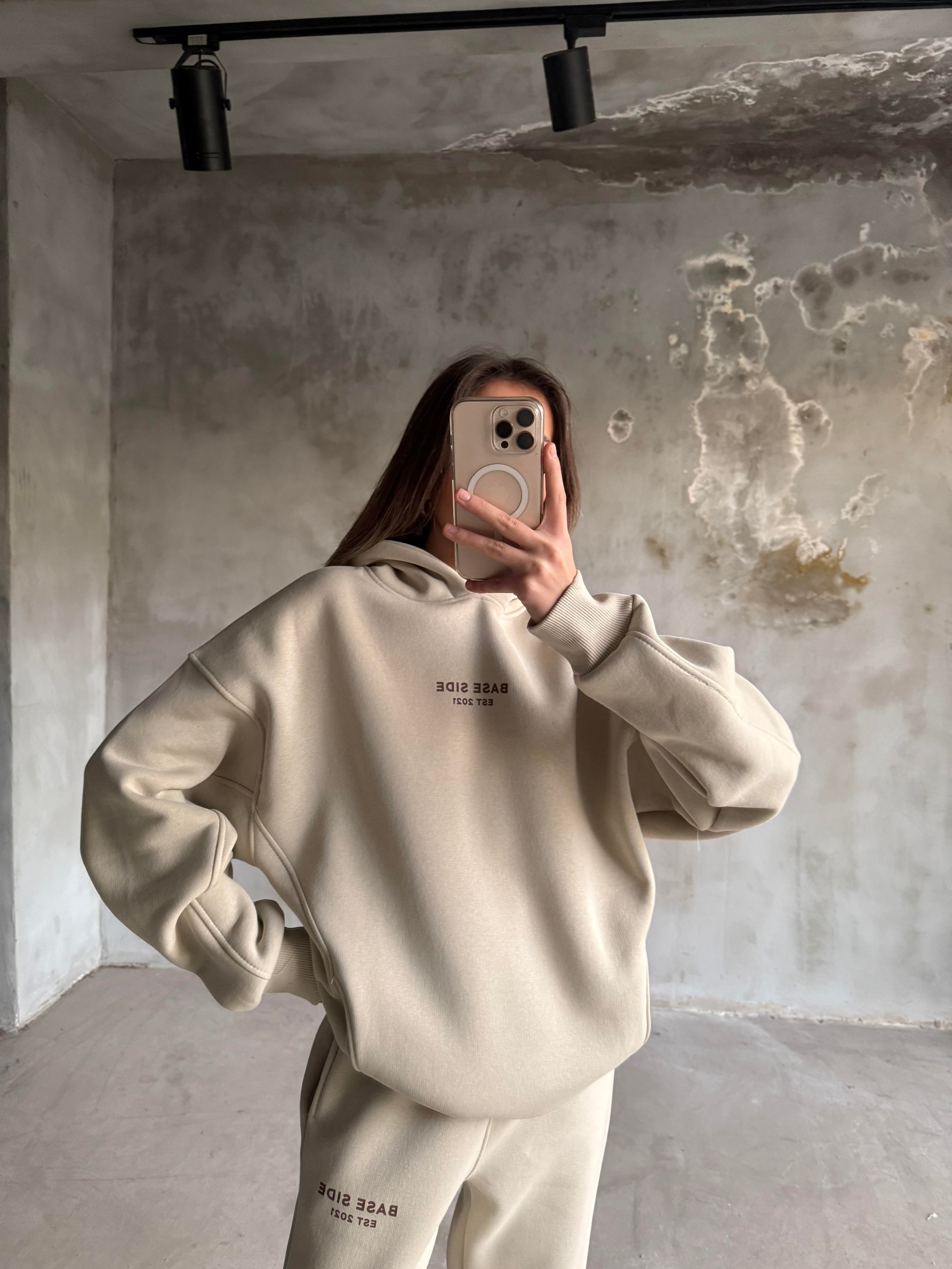 Taş Unisex Base Sıde Oversize Eşofman Takımı - Dominatrend