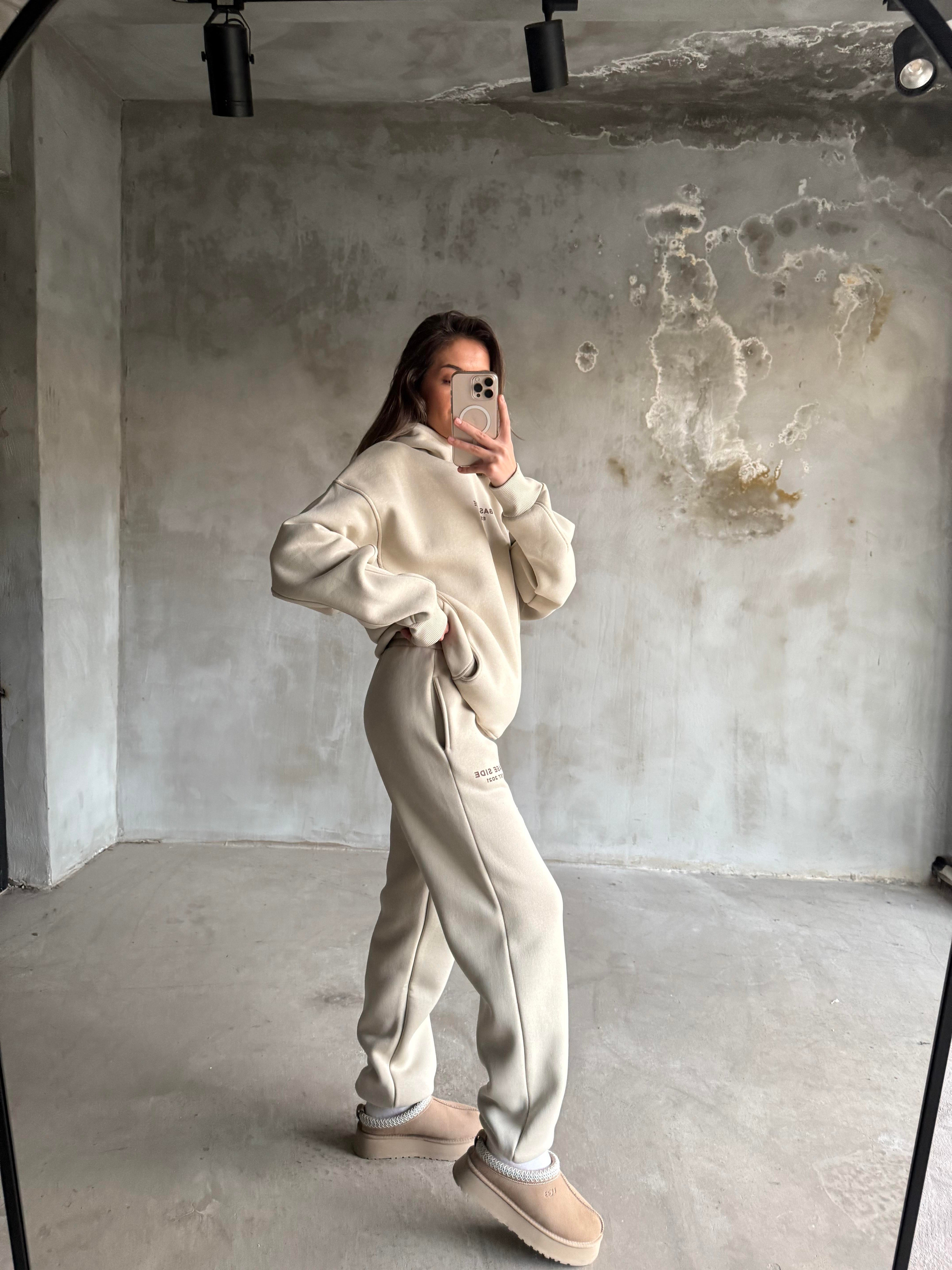 Taş Unisex Base Sıde Oversize Eşofman Takımı - Dominatrend