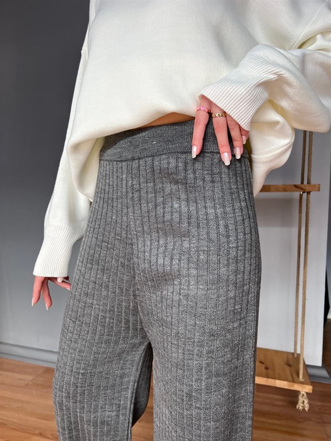 Triko Pantolon - Gri - Dominatrend