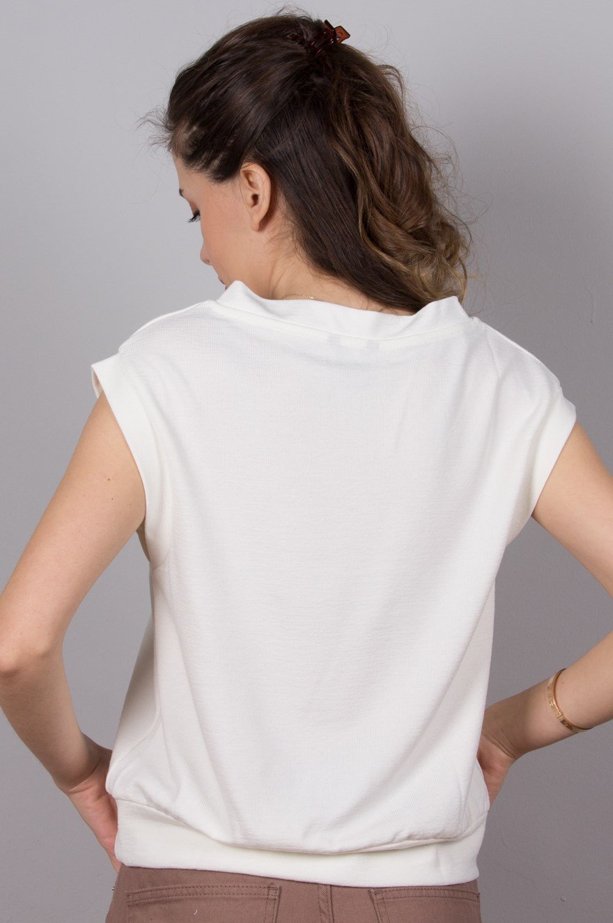 V Yaka Kolsuz T-Shirt - Dominatrend