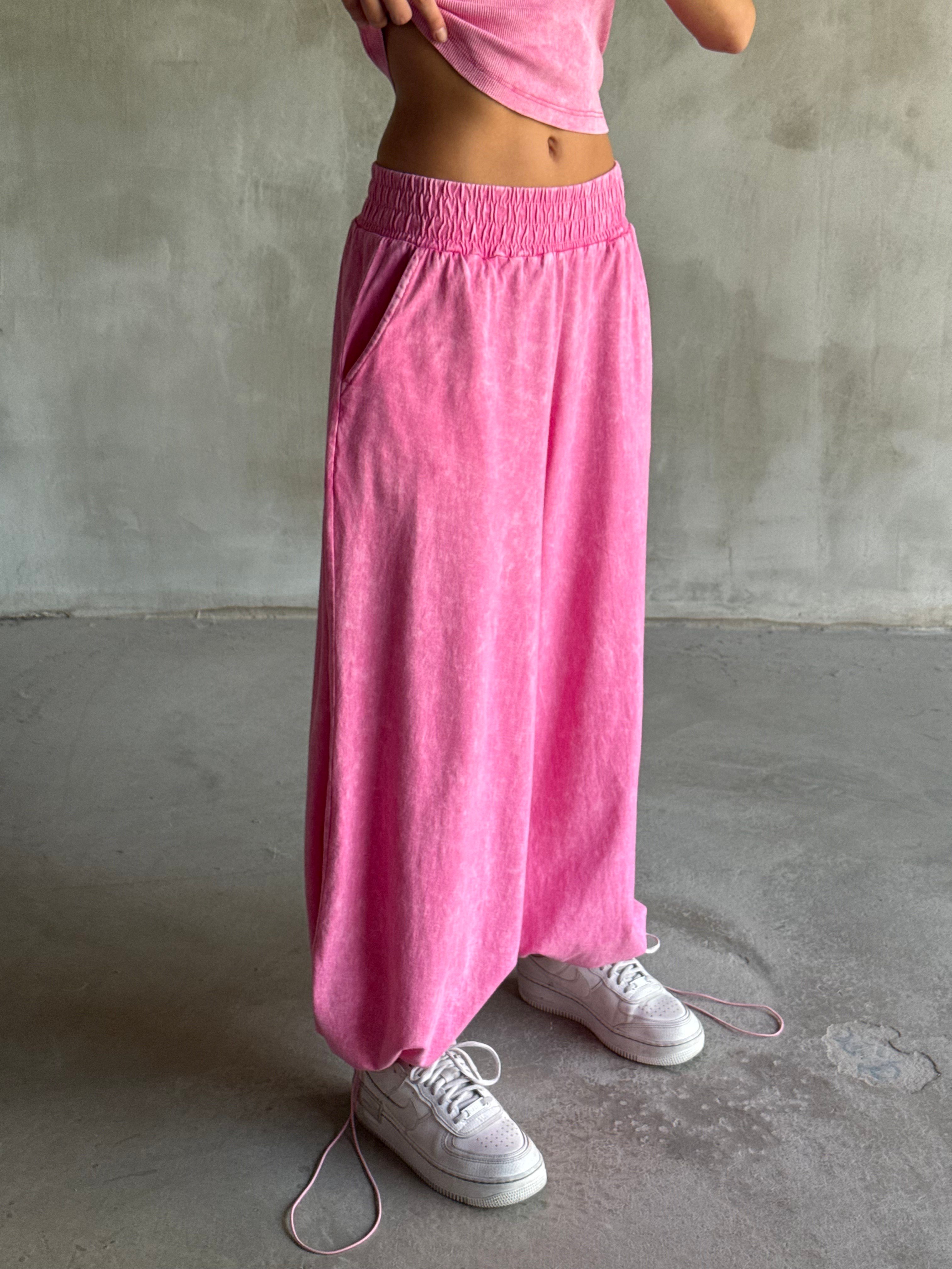 Yıkamalı Stoperli Takım - Pembe - Dominatrend