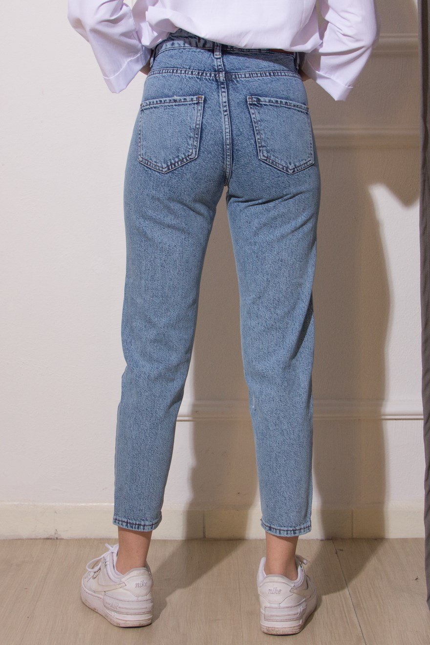 Yırtık Mom Jean - Dominatrend