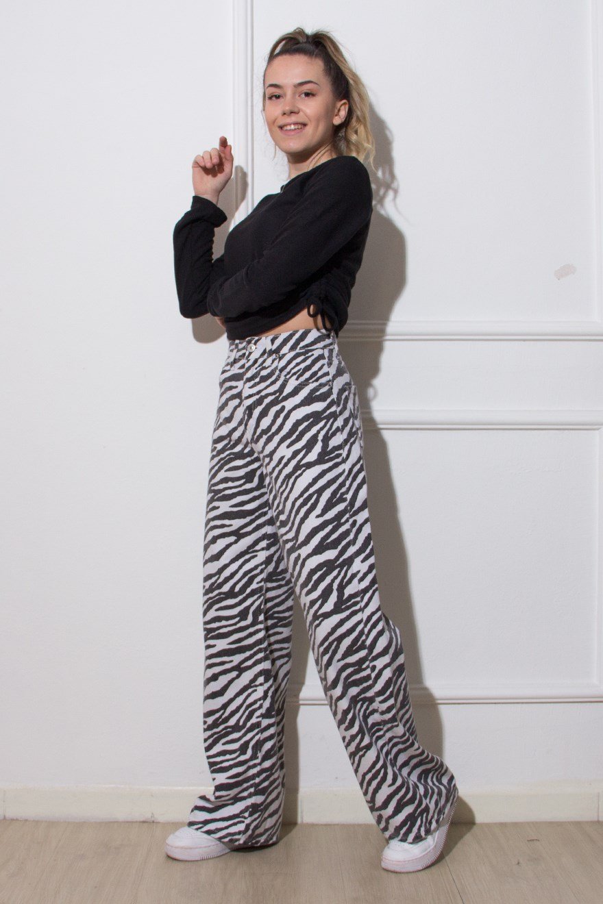 Zebra Boyfriend Jean - Dominatrend