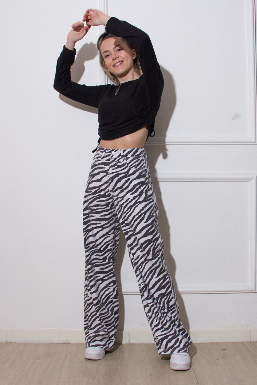 Zebra Boyfriend Jean - Dominatrend